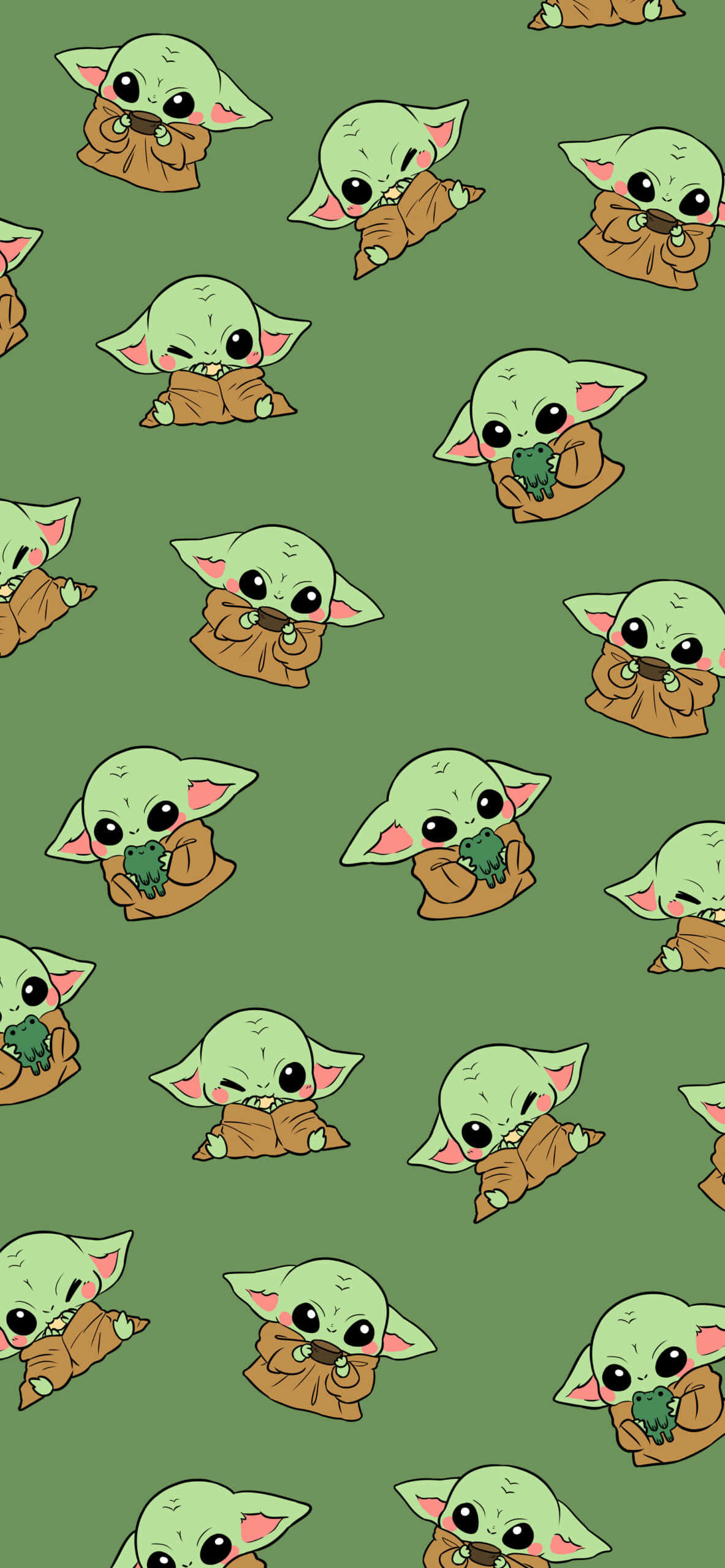 Baby Yoda, green, olive green, 2K Phone Wallpaper