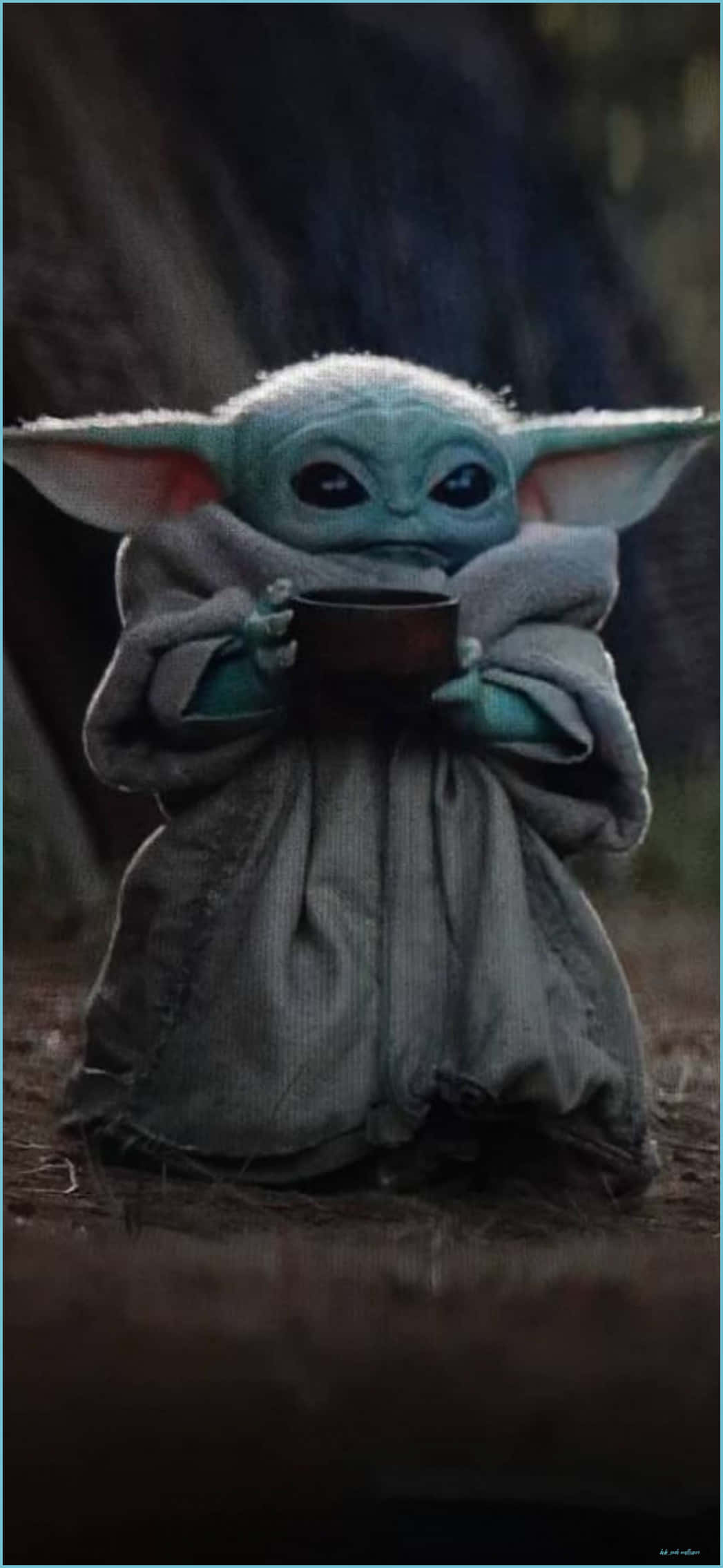 Baby Yoda, green alien child, grey robe, Full HD Phone Wallpaper