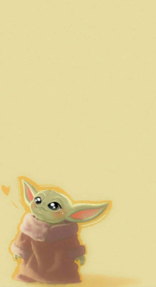 Baby Yoda, yellow iPhone, green, SD Phone Wallpaper