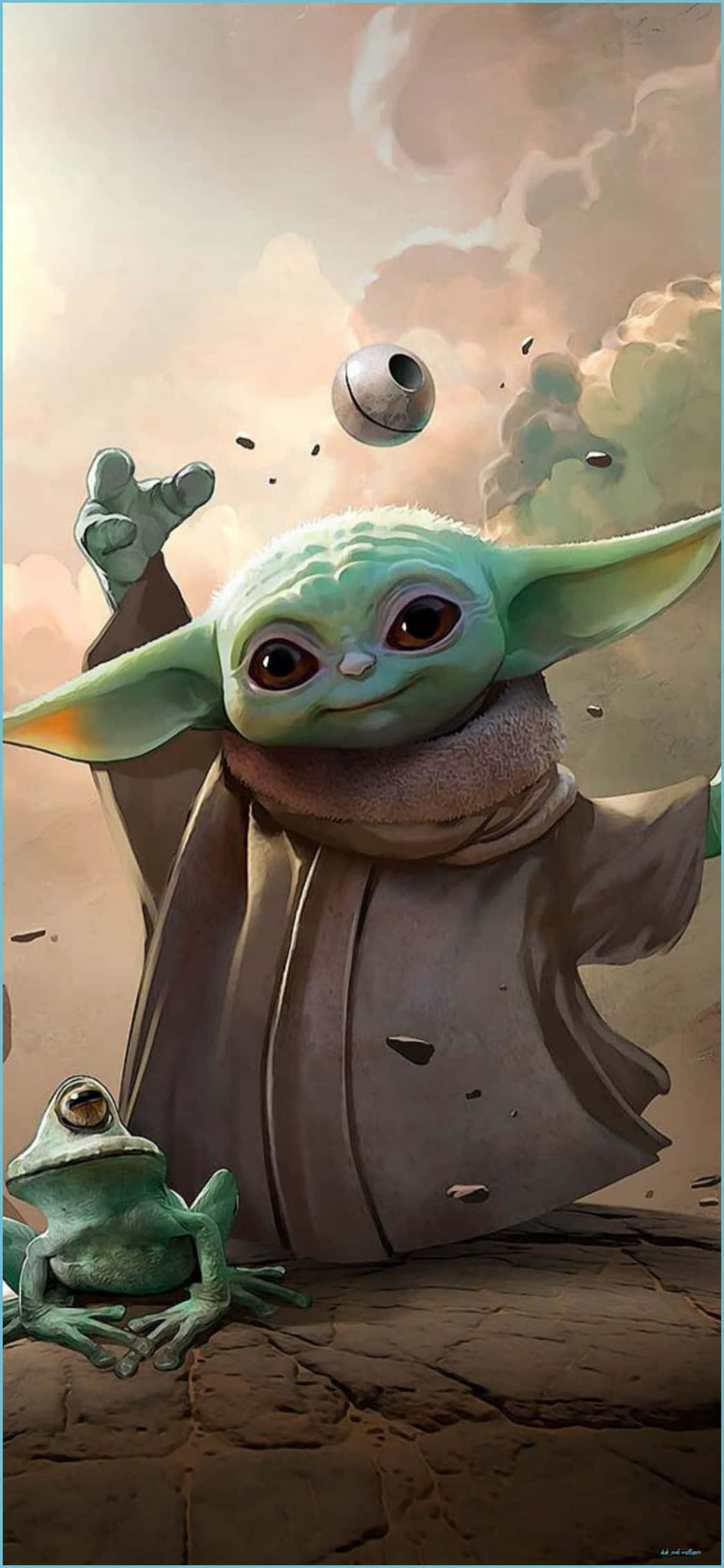 Baby Yoda, green-skinned child, large ears, Full HD Phone Wallpaper