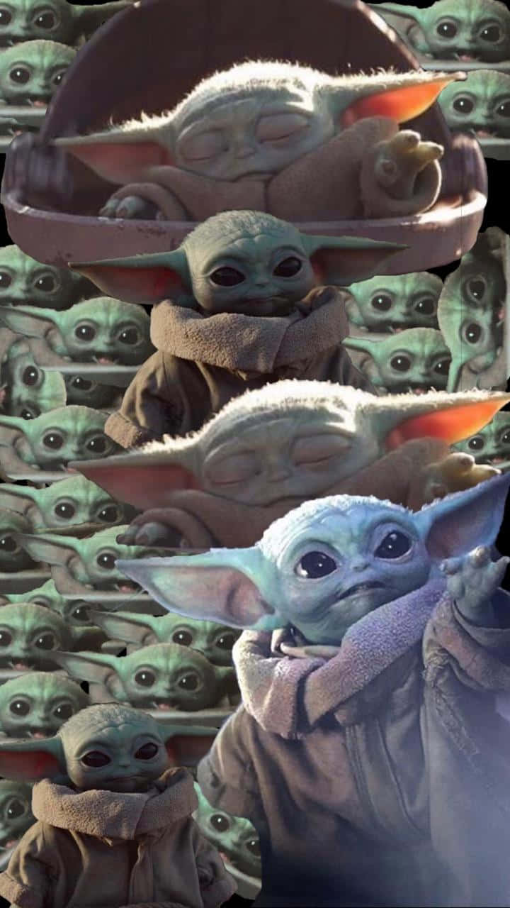 Baby Yoda, iPhone, collage, HD Phone Wallpaper