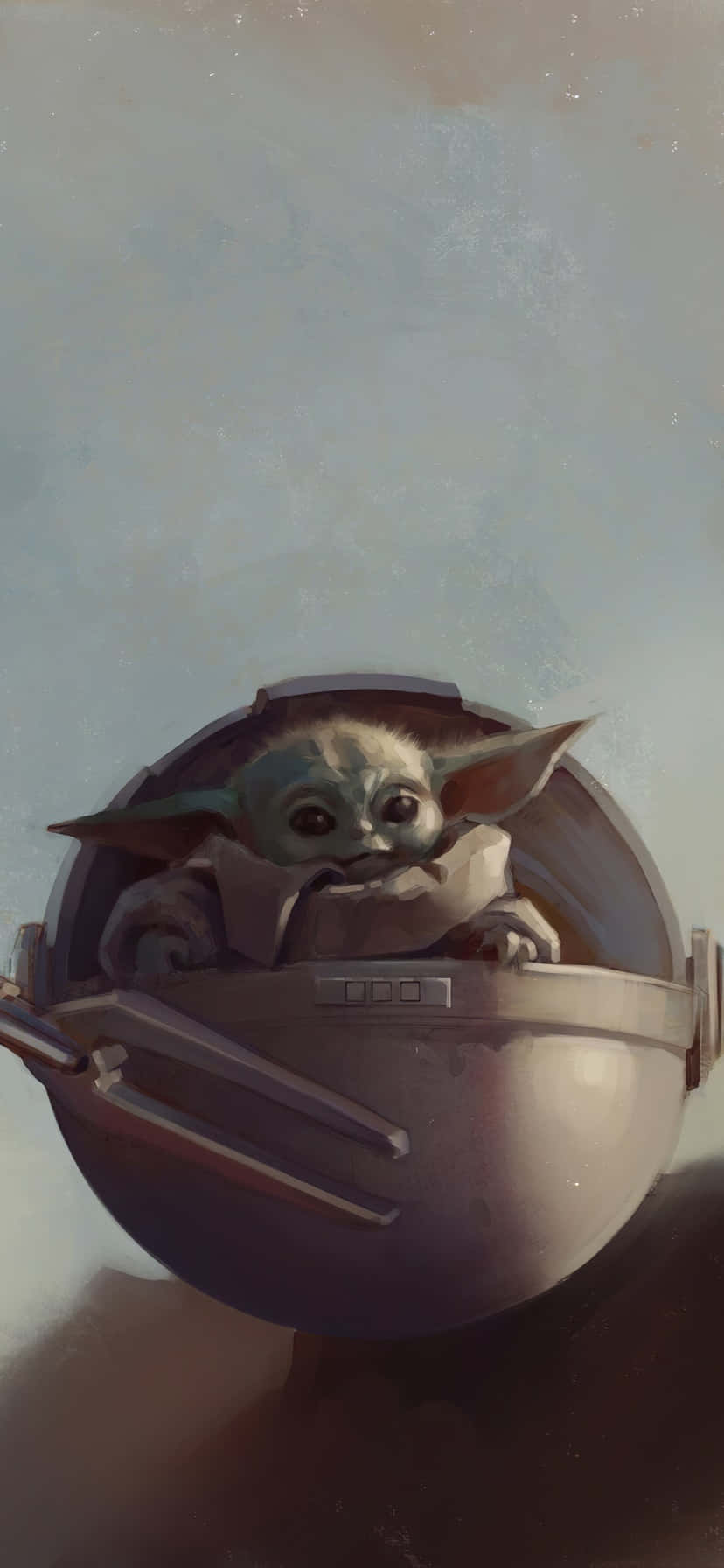 Baby Yoda, green-tinted, big eyes, HD Phone Wallpaper