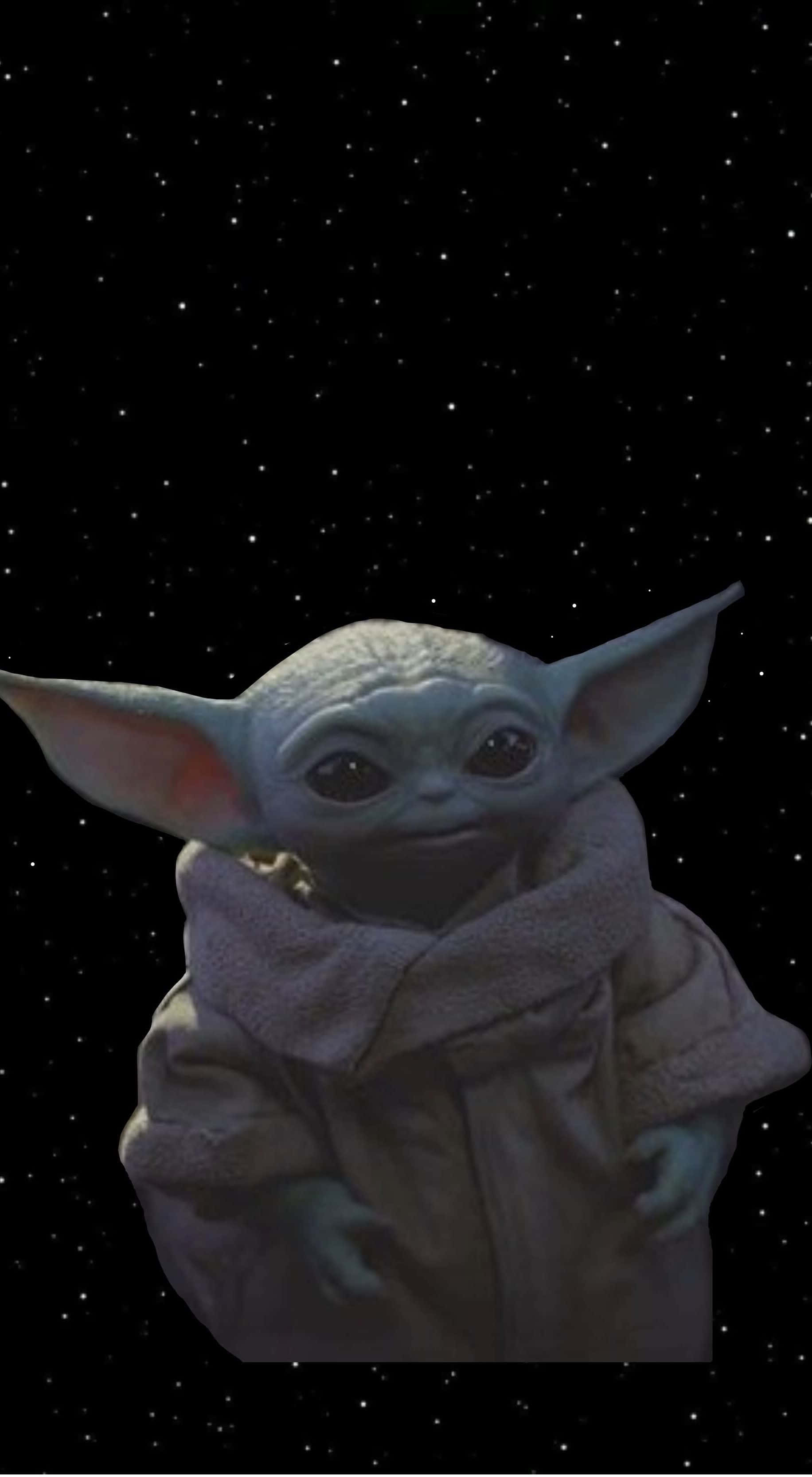 Baby Yoda, green alien, large ears, 2K Phone Wallpaper