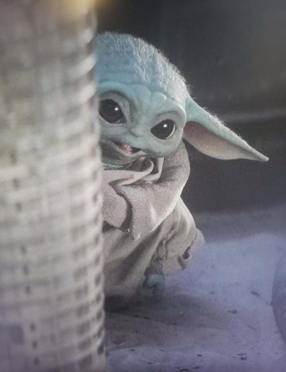 Baby Yoda, green-skinned, woven pillar, HD Phone Wallpaper