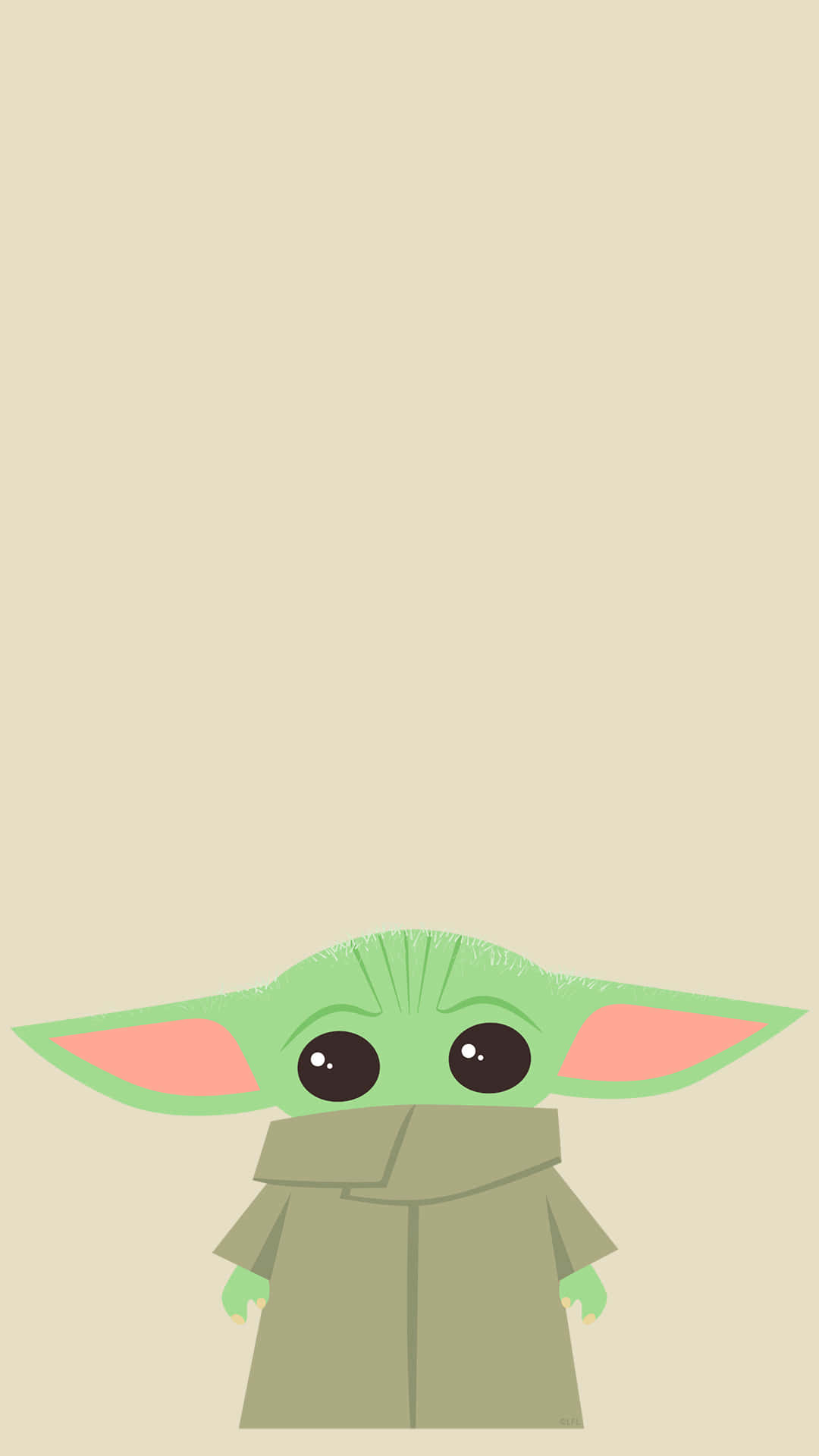 Baby Yoda, green, brown robe, Full HD Phone Wallpaper