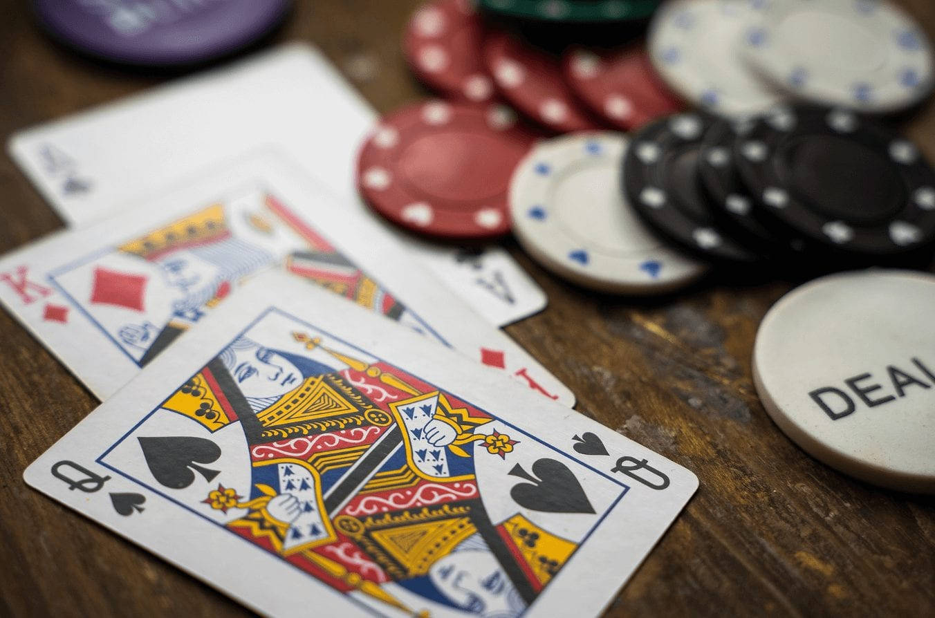 Baccarat, wooden table, poker cards, HD Desktop Wallpaper