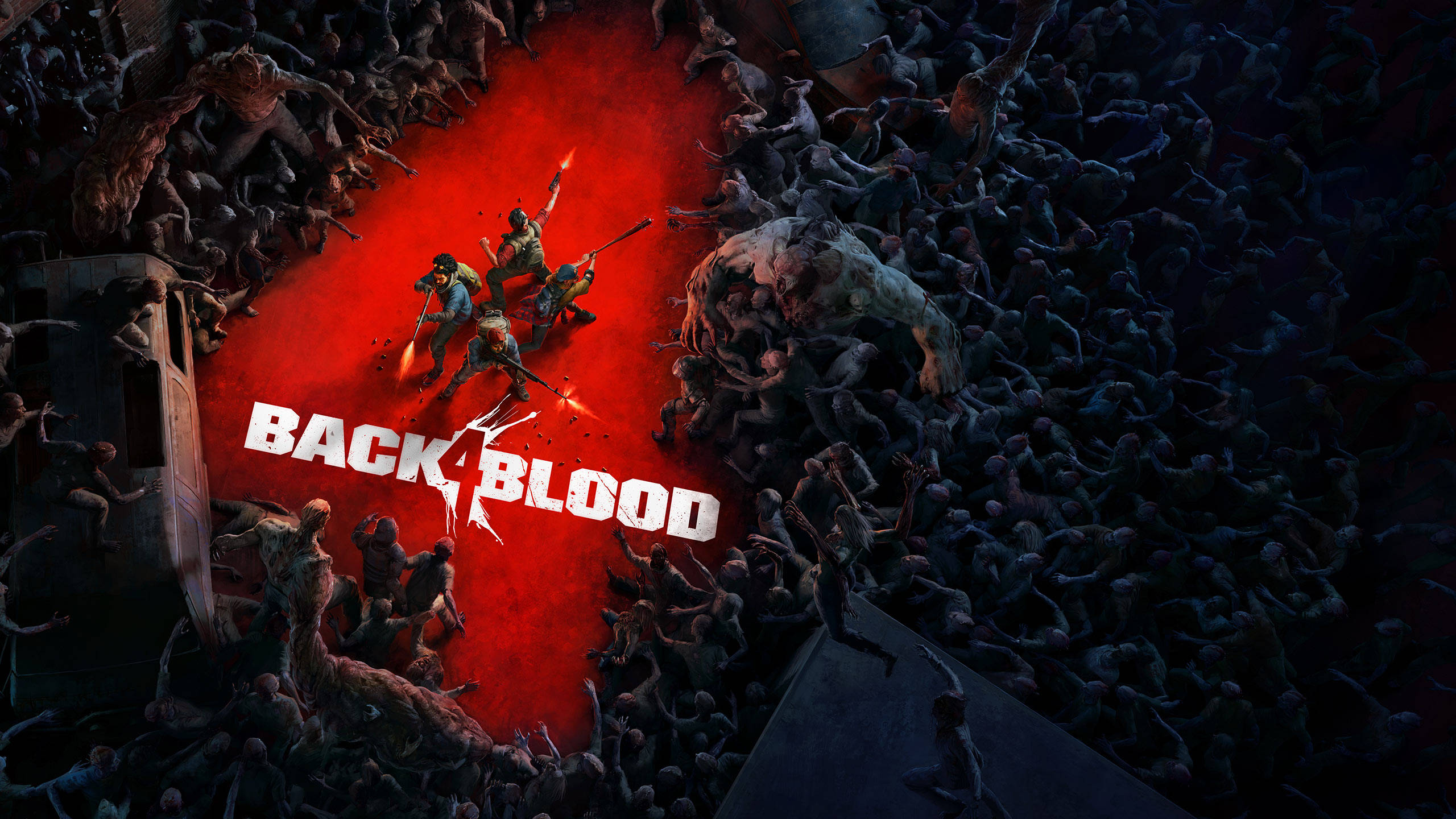 Back 4 Blood, zombies, blood-soaked platform, 2K Desktop Wallpaper
