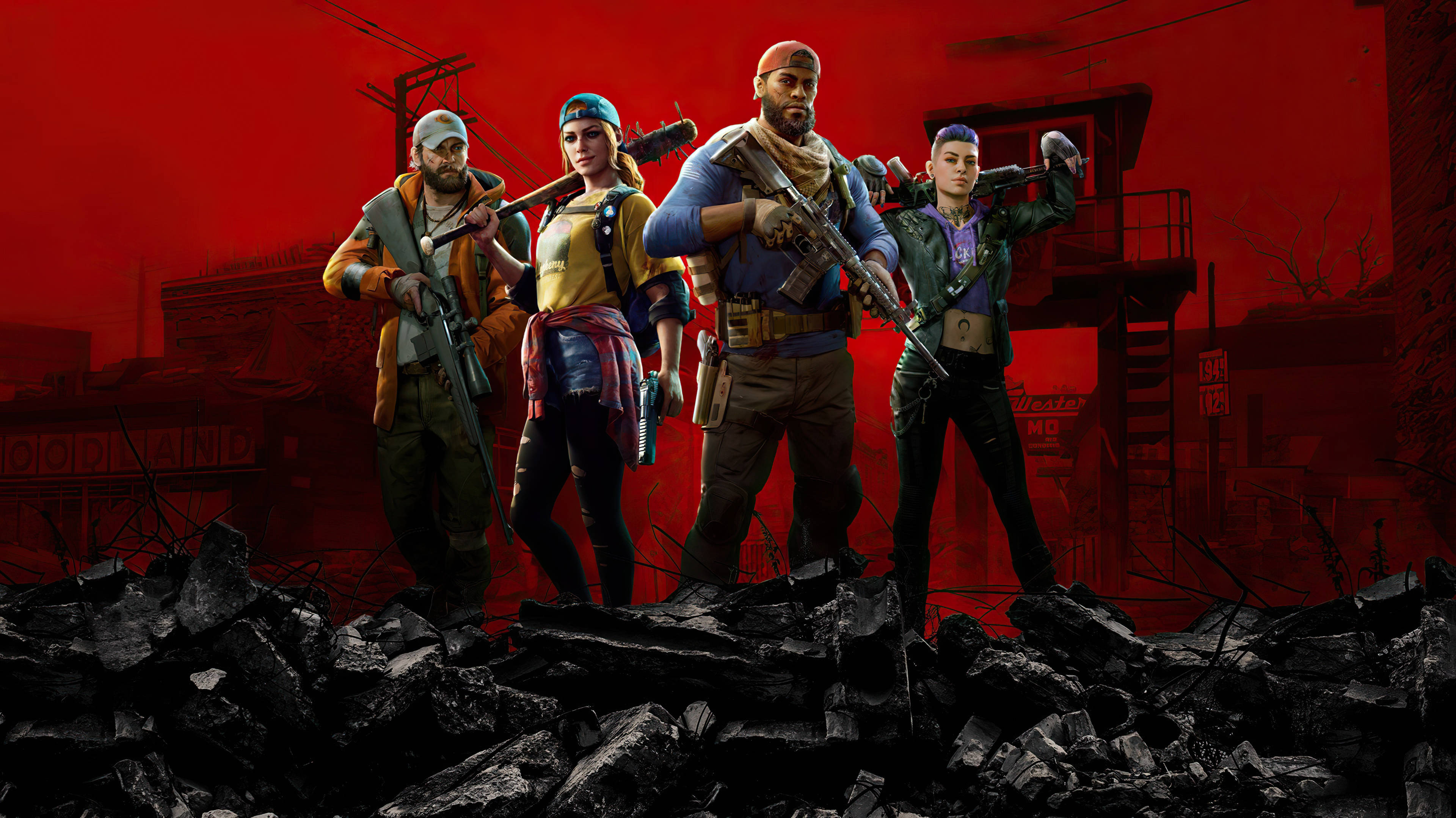 Back 4 Blood, Featured Cleaners, ruined urban landscape, 4K Desktop Wallpaper