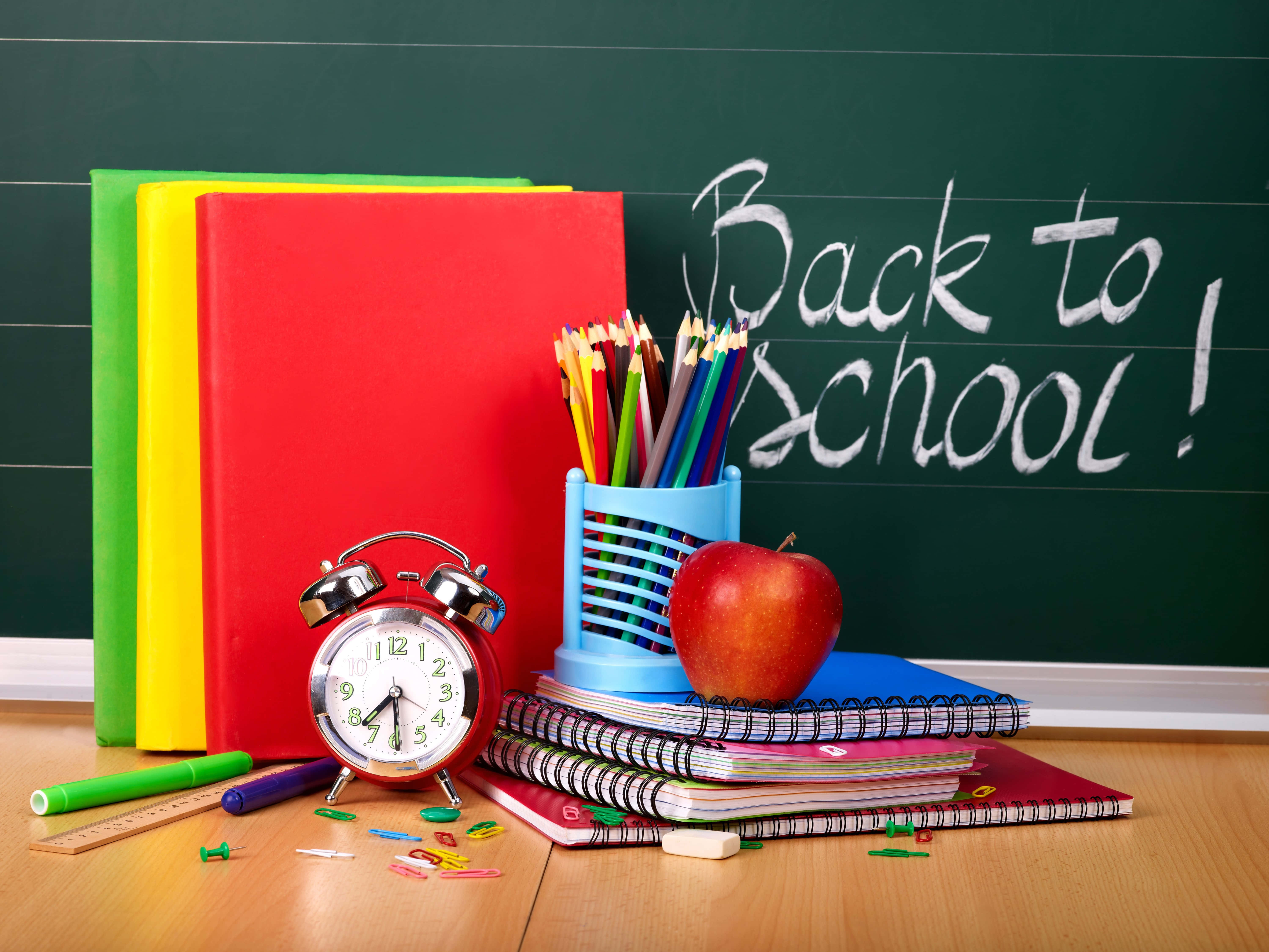 Back to School, chalkboard, chalkboard reading 'Back to School!', 5K Desktop Wallpaper