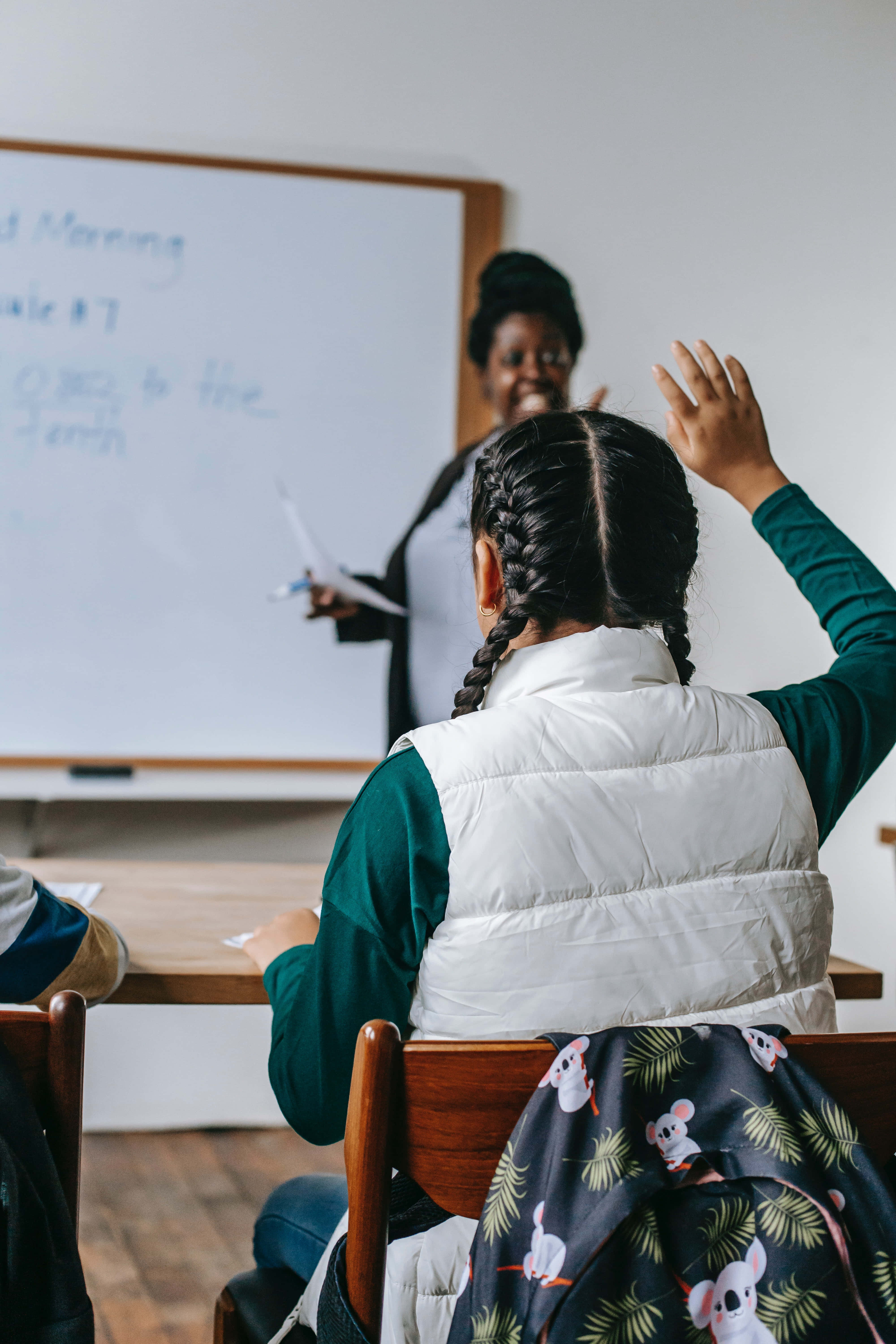 classroom, whiteboard, teacher, 5K Phone Wallpaper