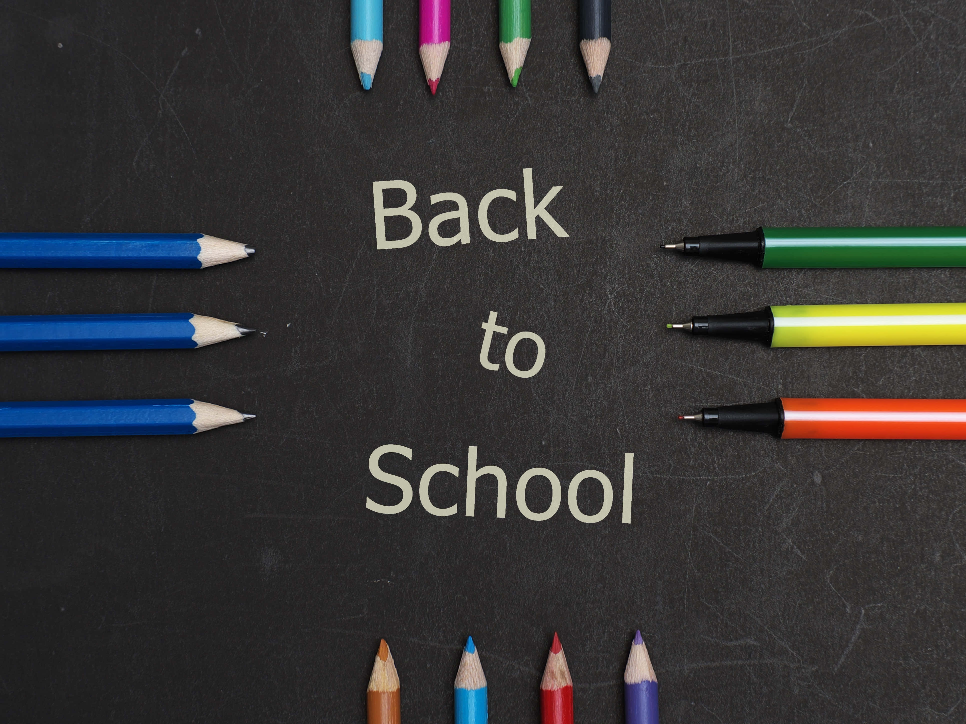 Back to School, chalk, textured blackboard, 4K Desktop Wallpaper