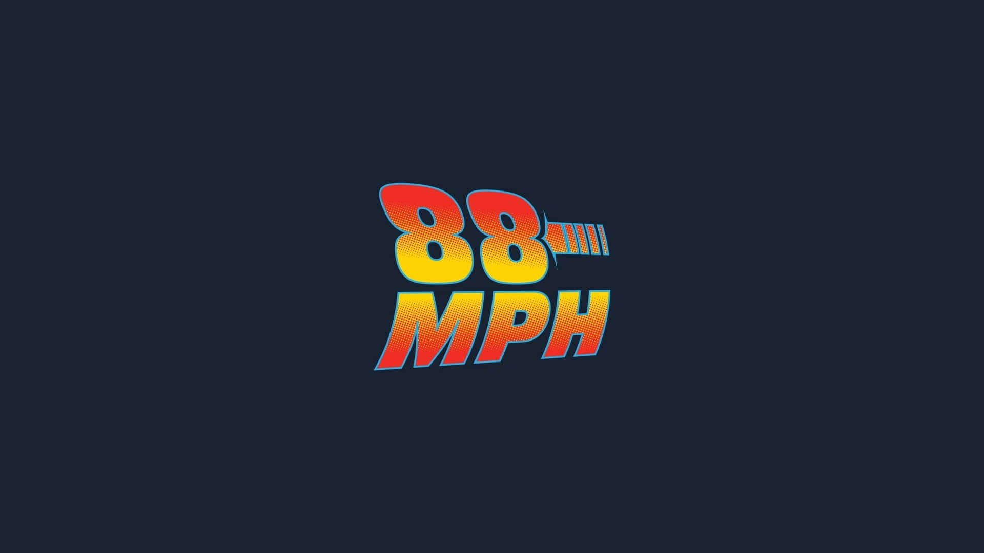 Back To The Future, 88 MPH, gradient red yellow and blue, Full HD Desktop Wallpaper