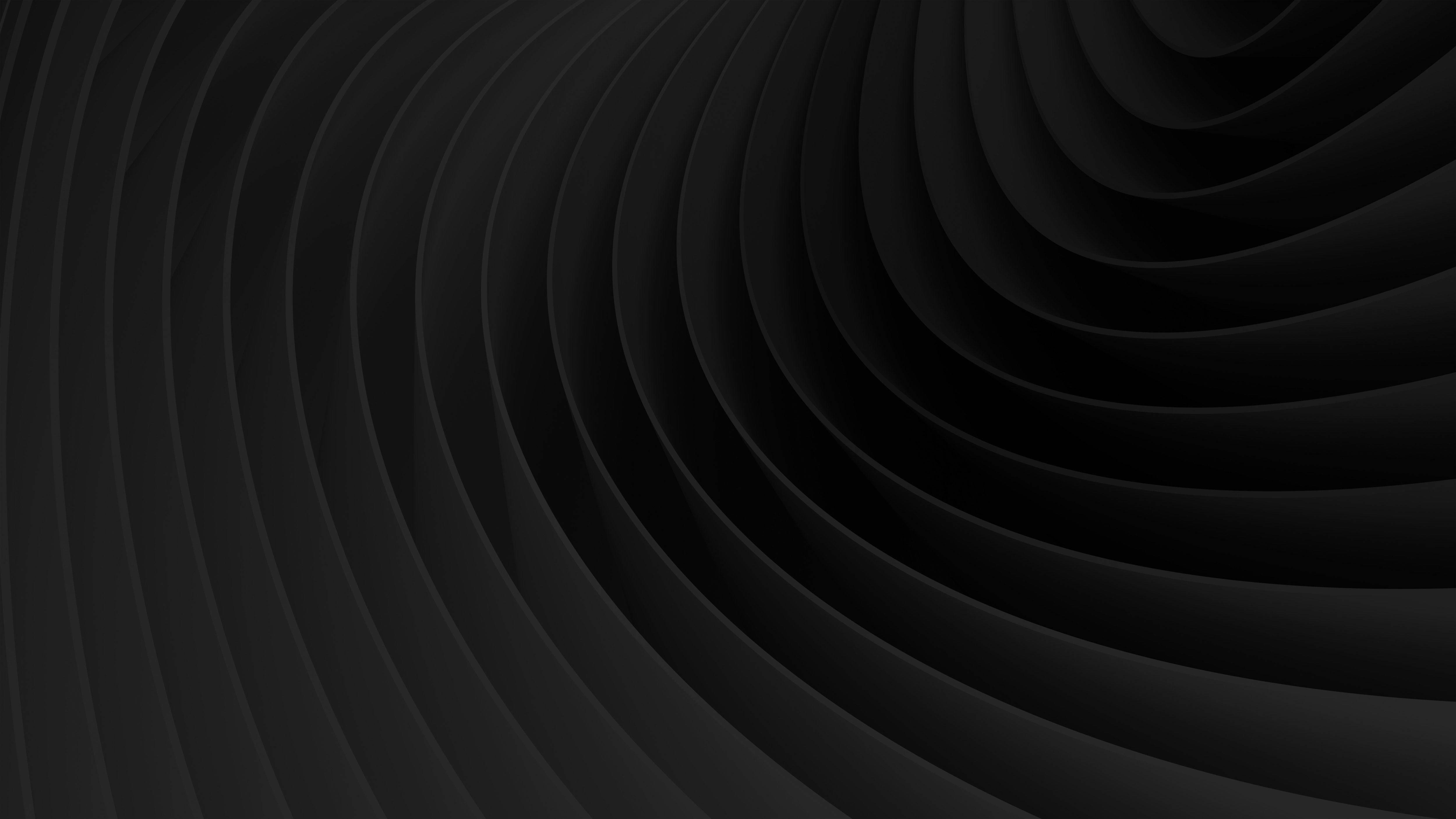 minimalist abstract background black, flowing black curved lines, hypnotic 3d wave pattern, 4K Desktop Wallpaper