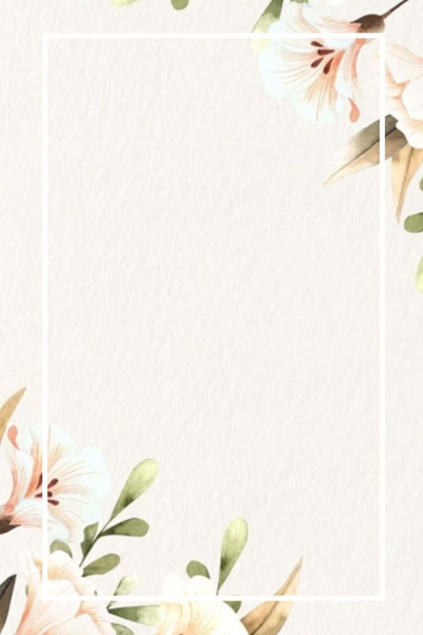 beige frame, flower wedding background, soft watercolor flowers, HD Phone Wallpaper