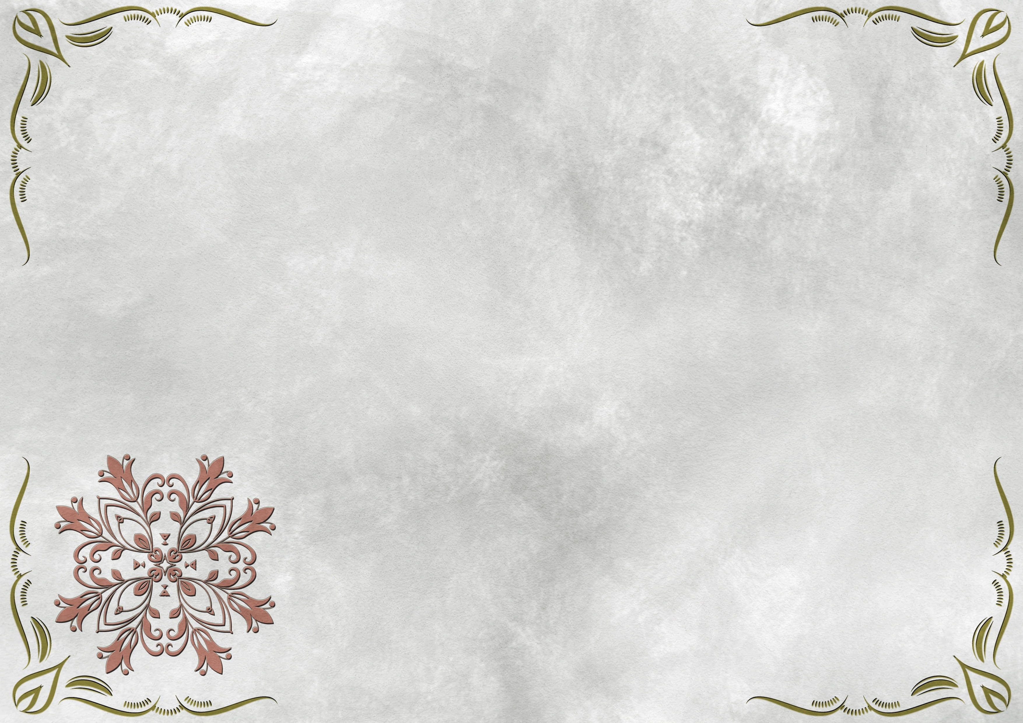 mandala, gold filigree, rose gold floral motif, 2K Desktop Wallpaper