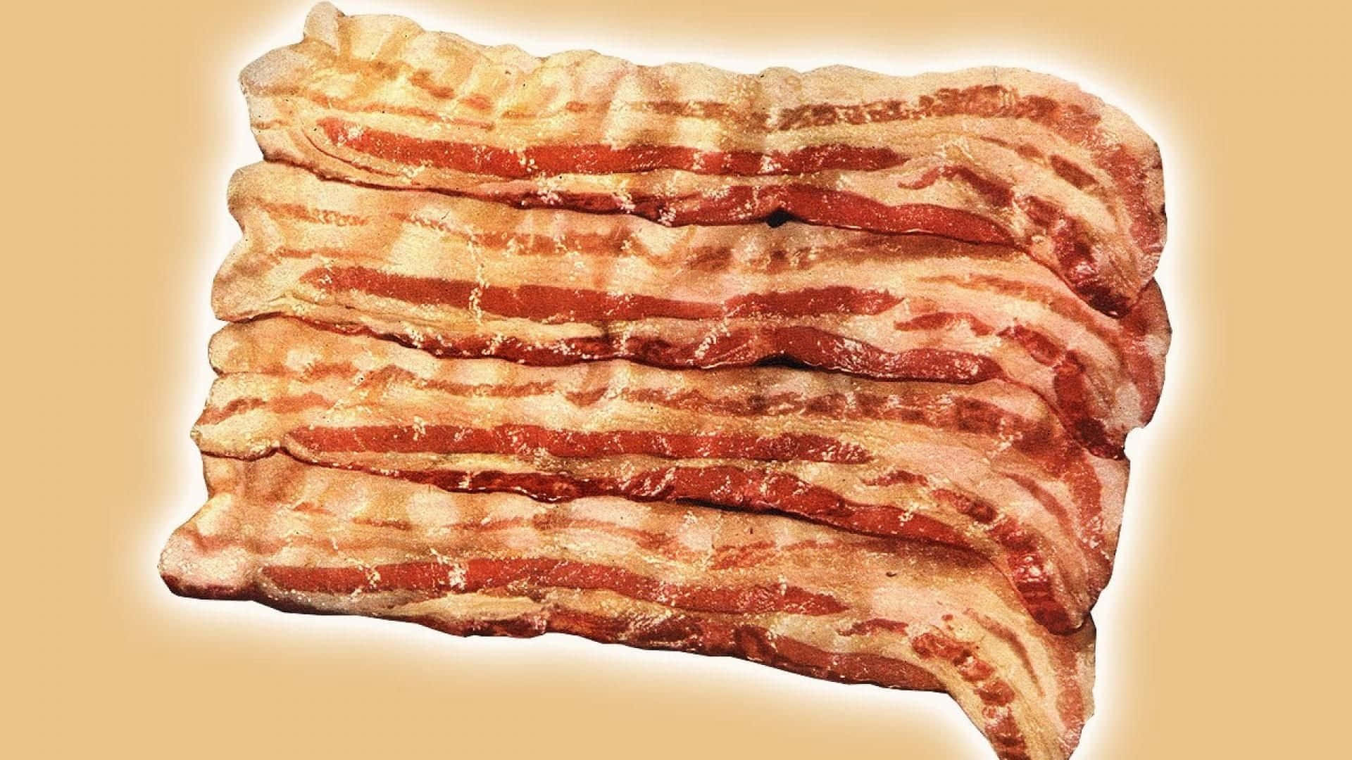 crispy bacon strips, raw bacon strips, marbled fat, Full HD Desktop Wallpaper