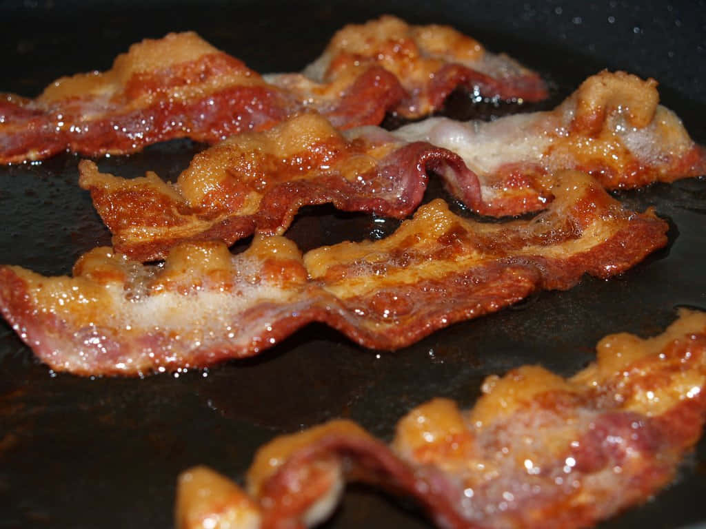 bacon, pan, griddle, SD Desktop Wallpaper