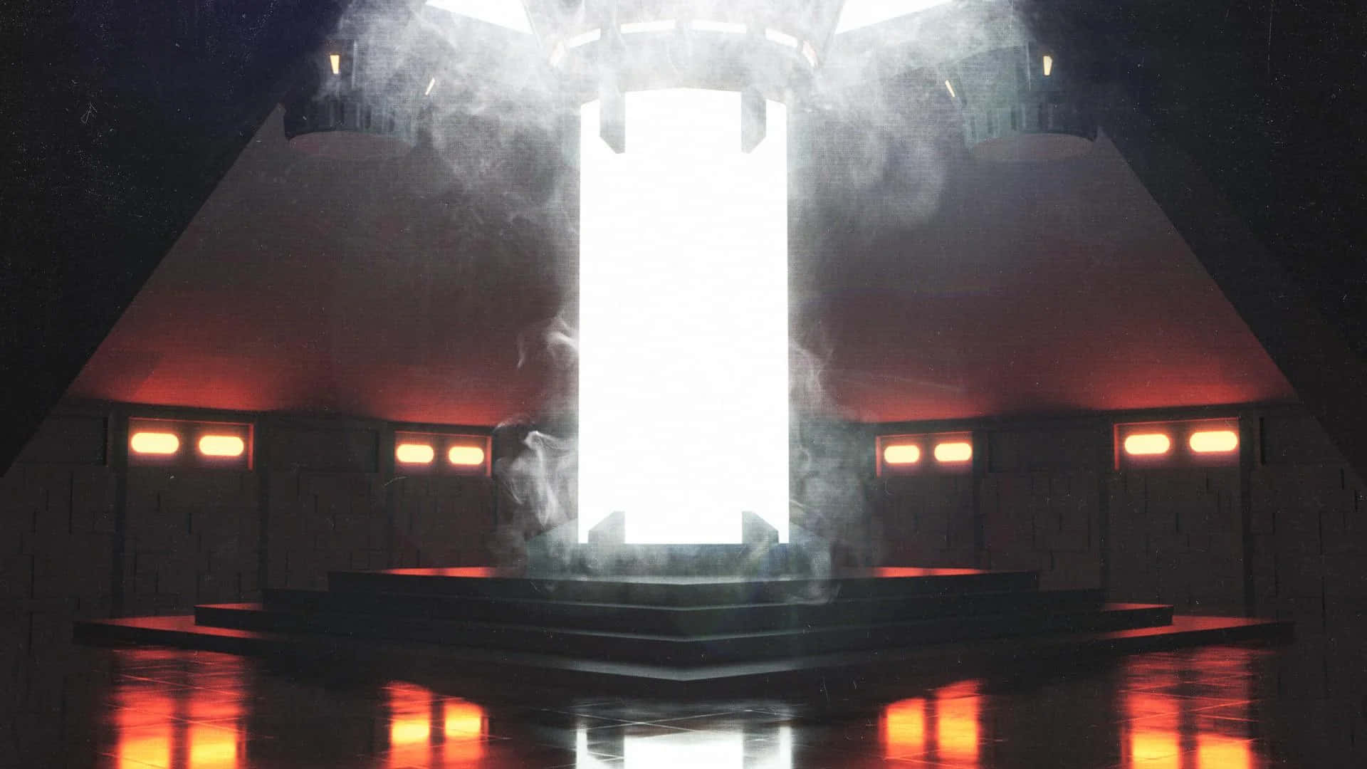 Bacta Tank, glowing vertical beam of light, mist, Full HD Desktop Wallpaper