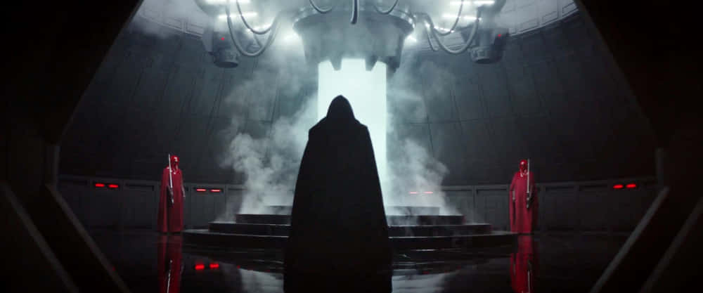 Bacta Tank, cloaked figure, dark futuristic chamber, SD Desktop Wallpaper