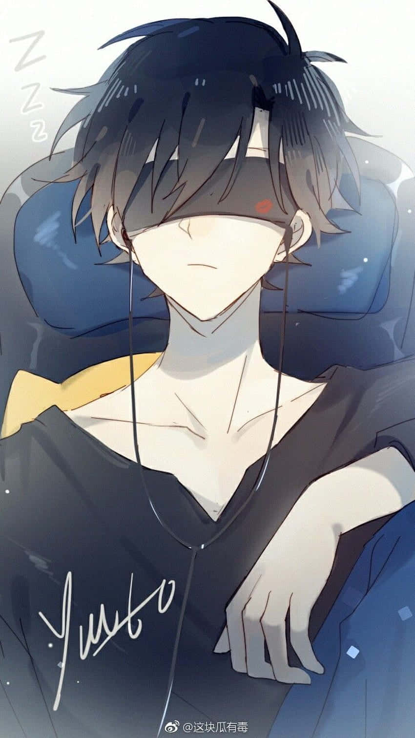 Bad Boy Anime, dark hair, blindfold, HD Phone Wallpaper