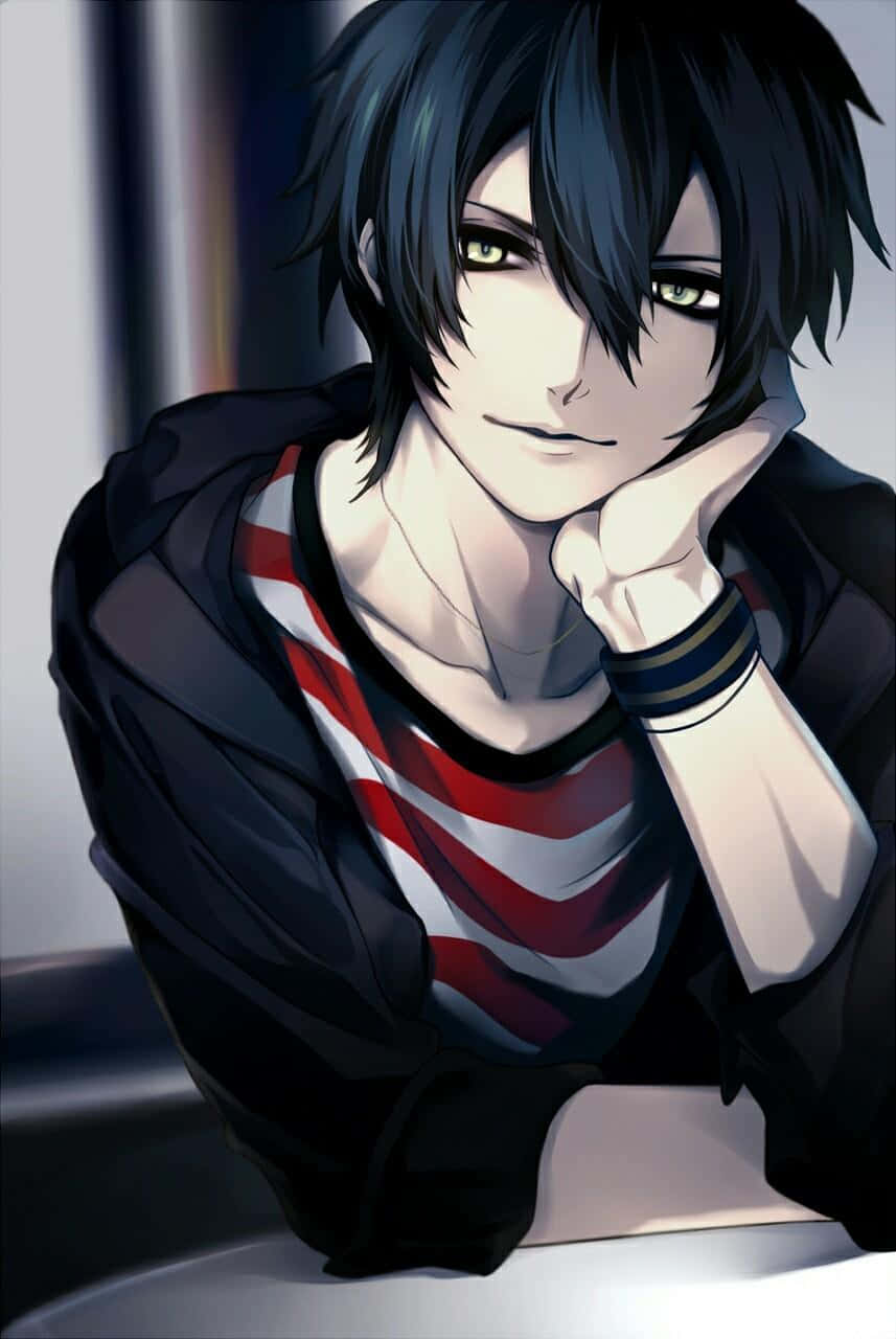 bad boy anime, anime male, dark hair, HD Phone Wallpaper