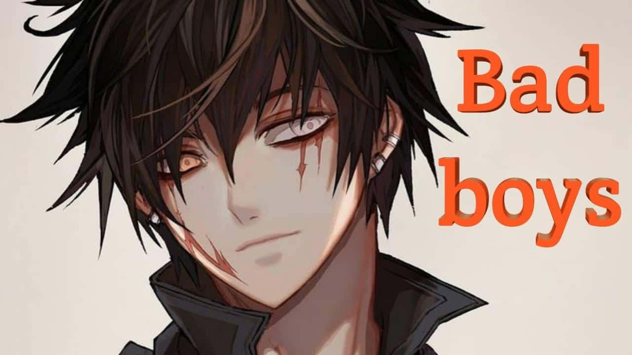 bad boy anime, anime boy, messy black hair, HD Desktop Wallpaper