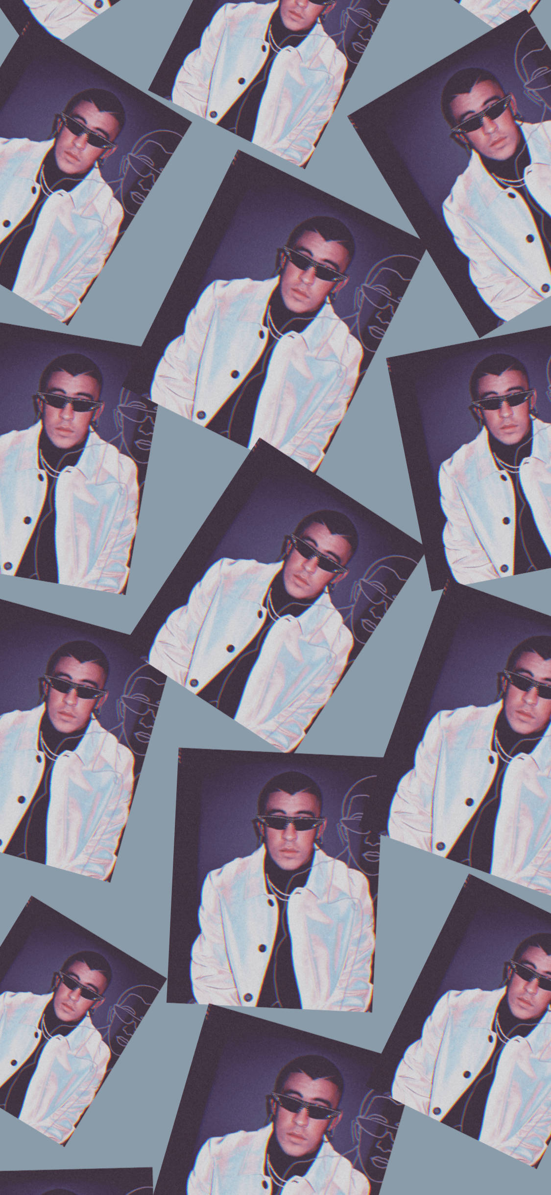 Bad Bunny, white jacket, sunglasses, Full HD Phone Wallpaper