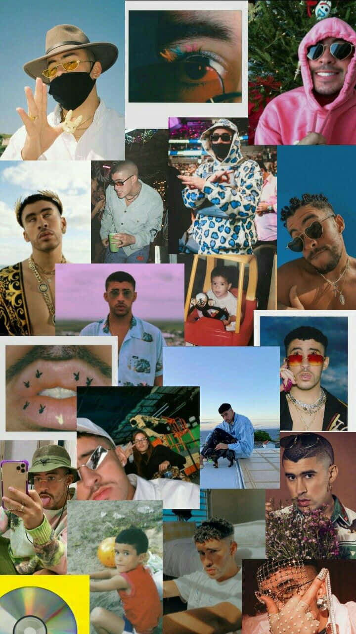 Bad Bunny Aesthetic, collage, urban settings, HD Phone Wallpaper