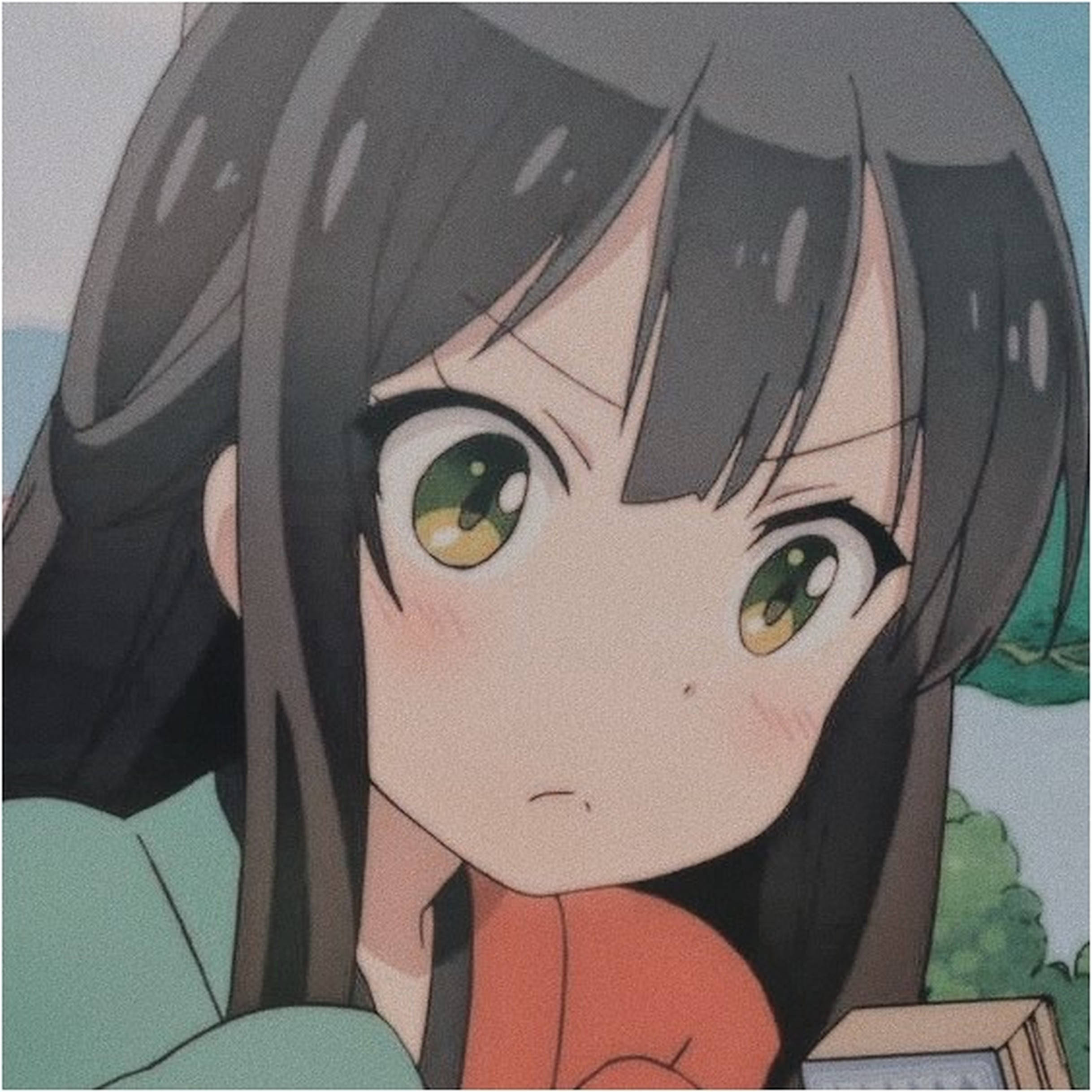 Mad Girl Anime PFP, anime girl, dark hair, Full HD Desktop Wallpaper
