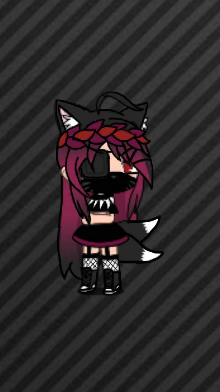 Bad Girl Anime, two raccoon tails, purple hair, HD Phone Wallpaper