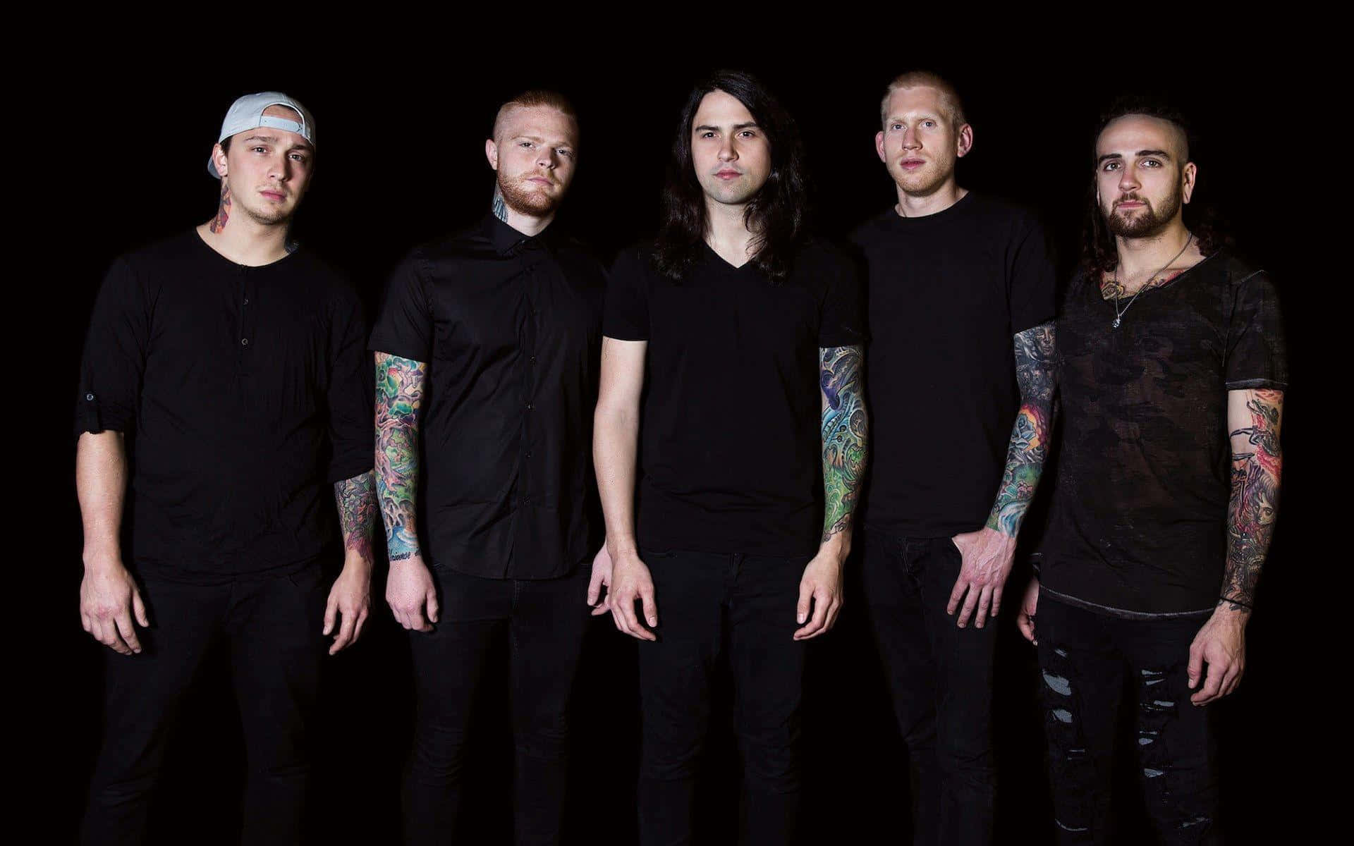 Bad Omens, band portrait, tattooed men, Full HD Desktop Wallpaper