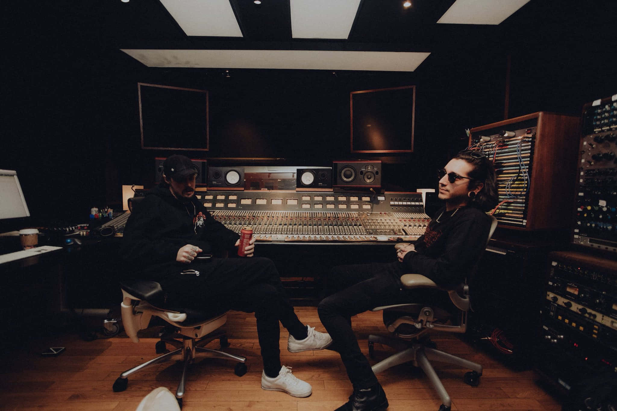 Bad Omens, recording studio, vintage audio equipment, Full HD Desktop Wallpaper