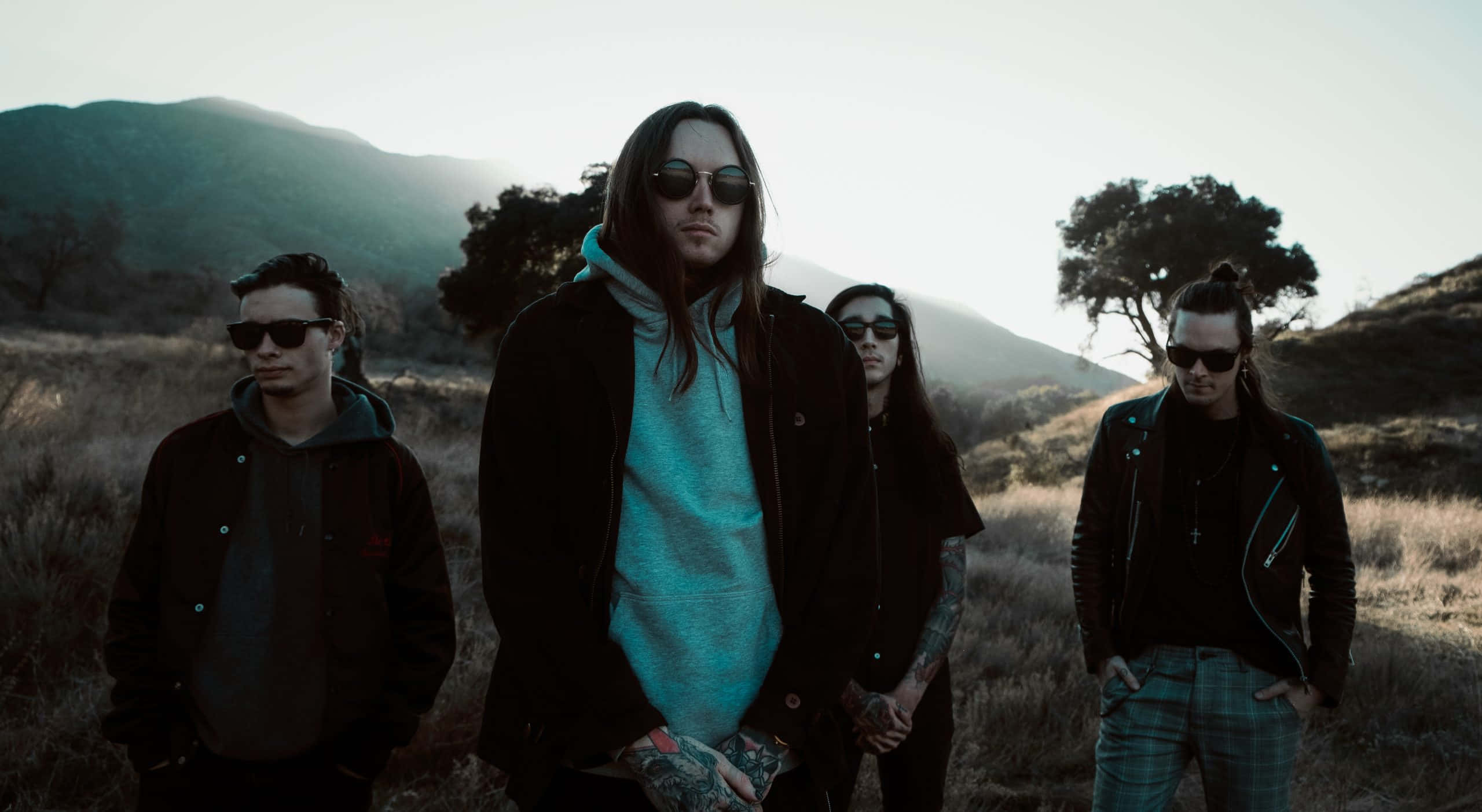 Bad Omens, band, outdoor portrait, 2K Desktop Wallpaper