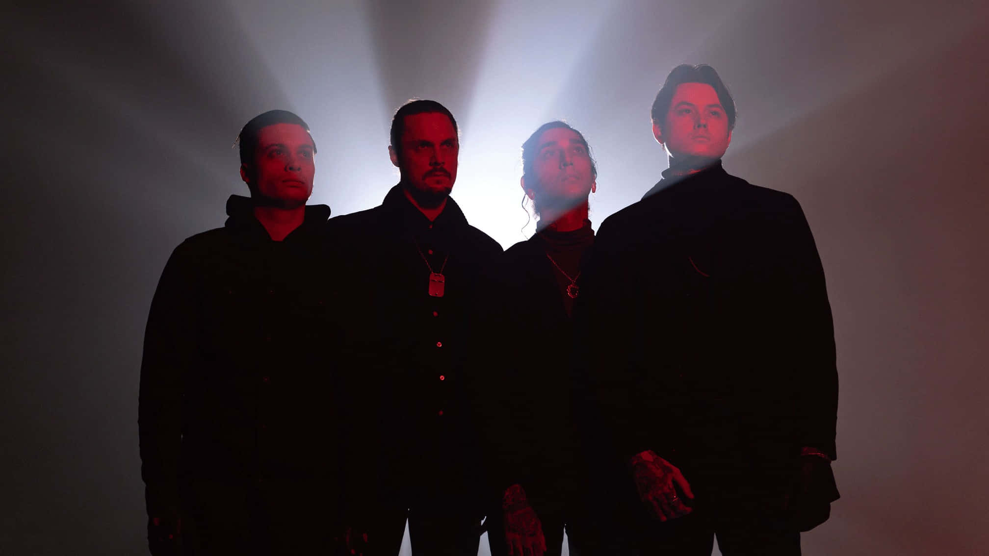 Bad Omens, silhouetted, bright light source, Full HD Desktop Wallpaper