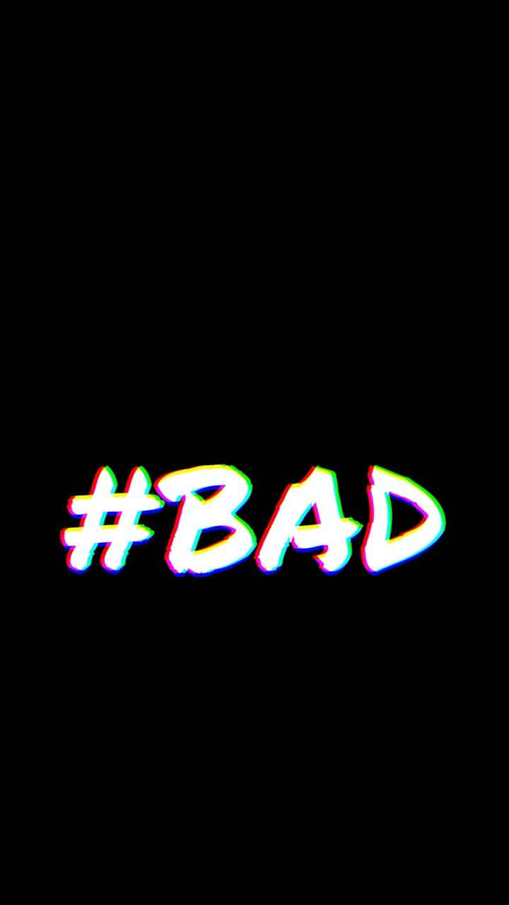 bad vibes, glitchy hashtag bad text, rainbow chromatic aberration, HD Phone Wallpaper