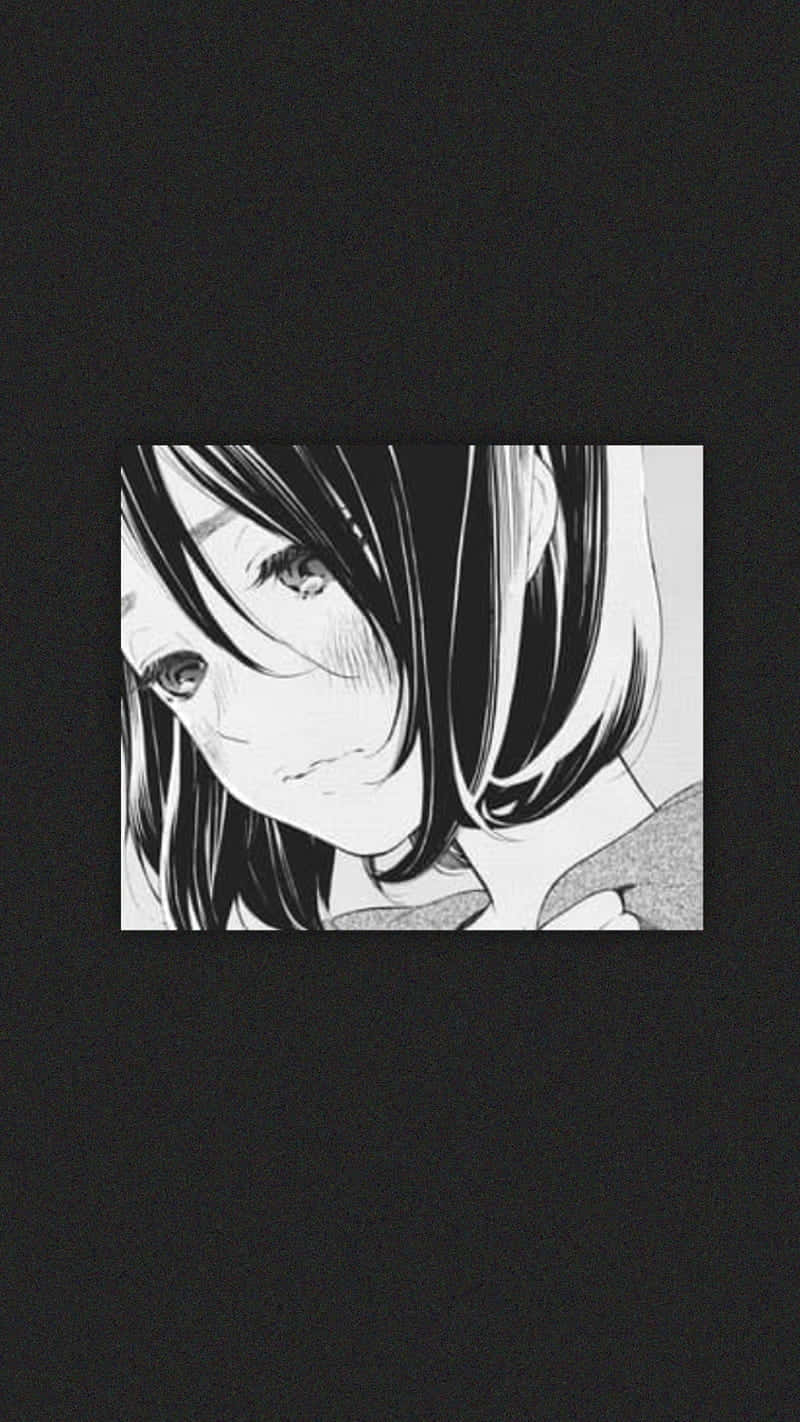 Bad Vibes, monochrome, anime girl, HD Phone Wallpaper