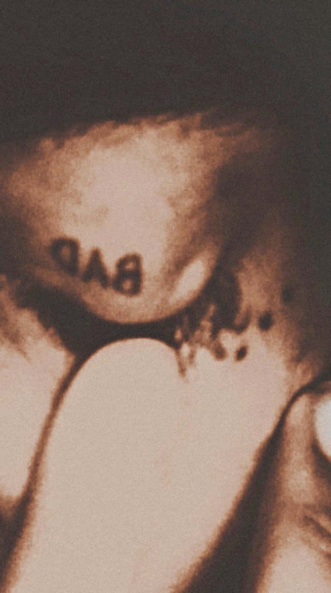 BAD, sepia tones, faded tattoo, SD Phone Wallpaper