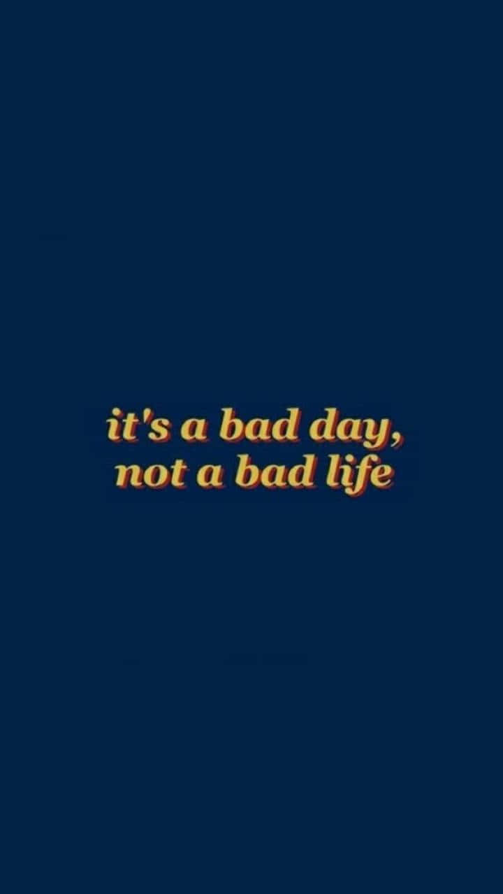 Bad Aesthetic, bold yellow text, solid navy blue background, HD Phone Wallpaper