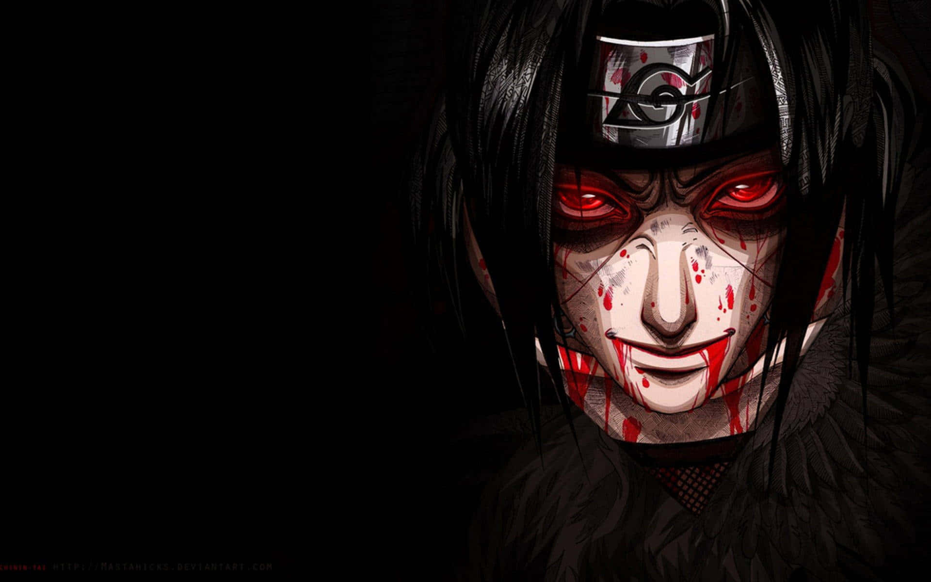 Itachi, masked ninja, glowing red eyes, Full HD Desktop Wallpaper