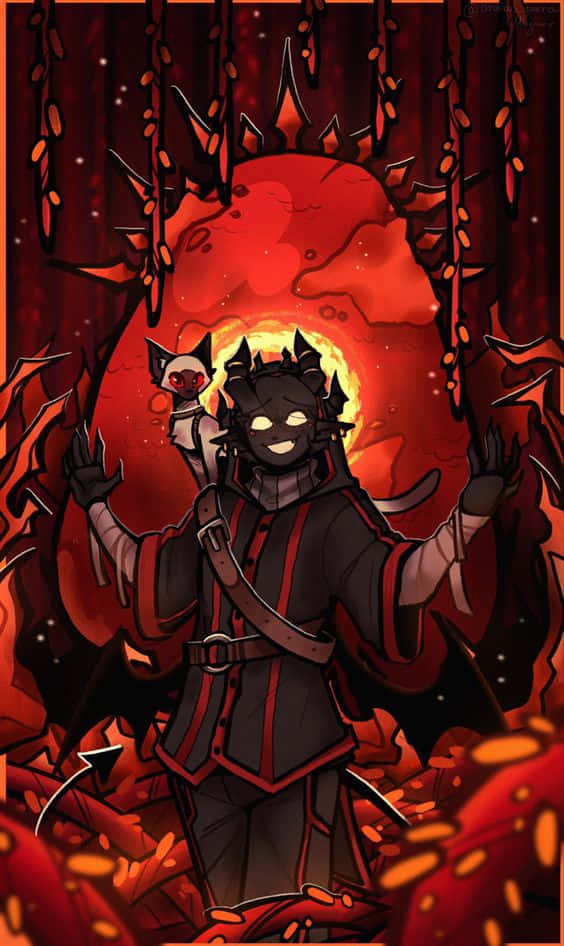 badboyhalo, red outfit, glowing eyes, SD Phone Wallpaper