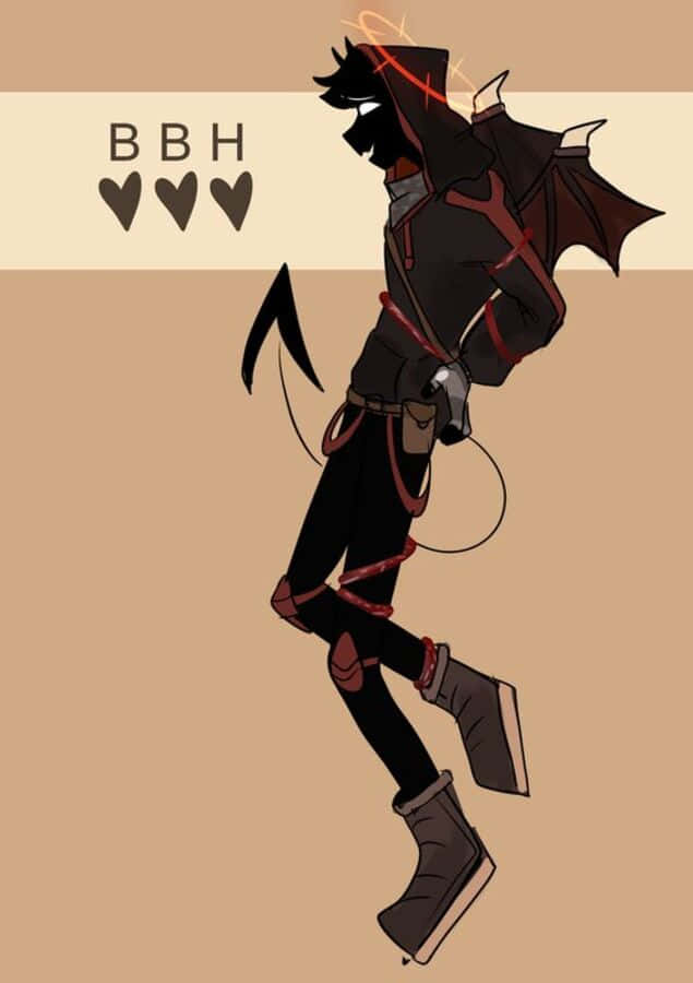 badboyhalo, dark anime, bat wings, SD Phone Wallpaper