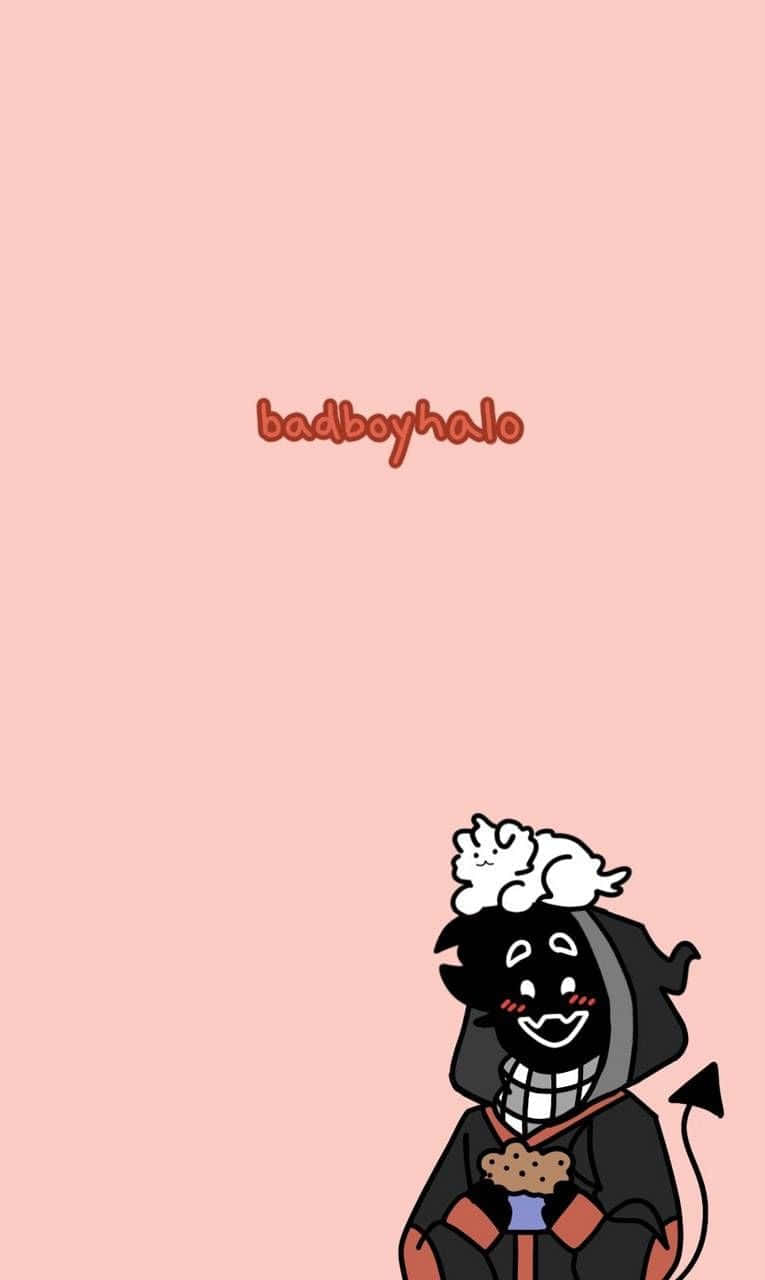 Badboyhalo, cartoon devil character, white cat, HD Phone Wallpaper