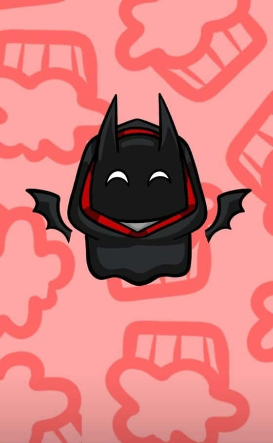 BadBoyHalo, chibi bat character, red trim, SD Phone Wallpaper