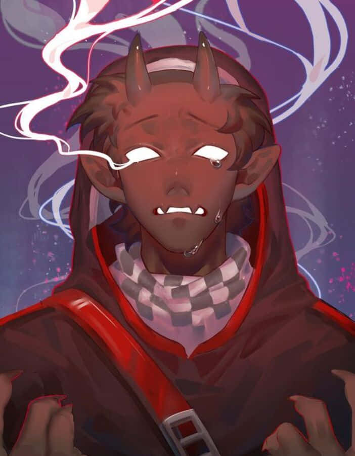 Badboyhalo, demonic anime character, horns, SD Phone Wallpaper