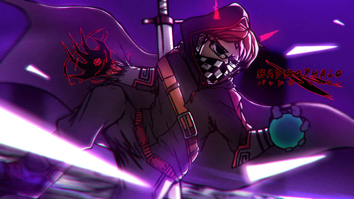BadBoyHalo, masked anime warrior, dark cloak, SD Desktop Wallpaper