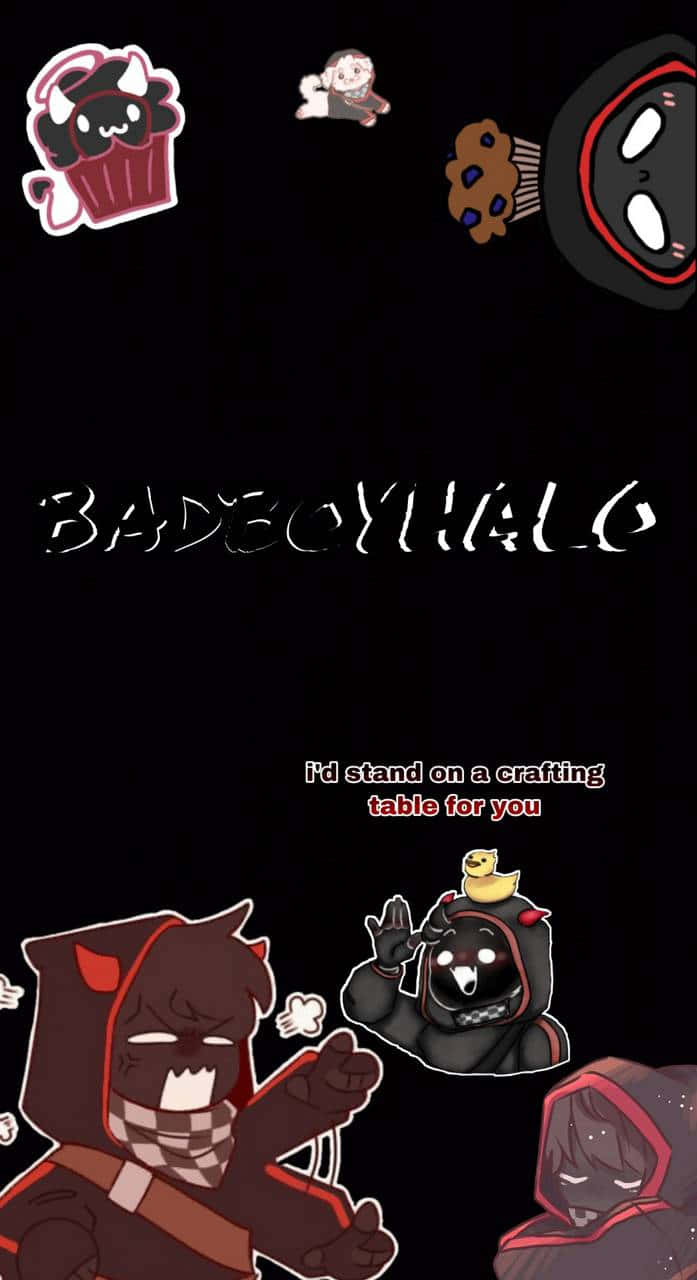 BadBoyHalo, dark background, cartoon characters, HD Phone Wallpaper