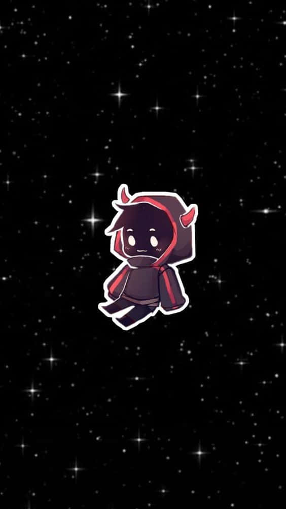 Badboyhalo, chibi devil, red horns, SD Phone Wallpaper