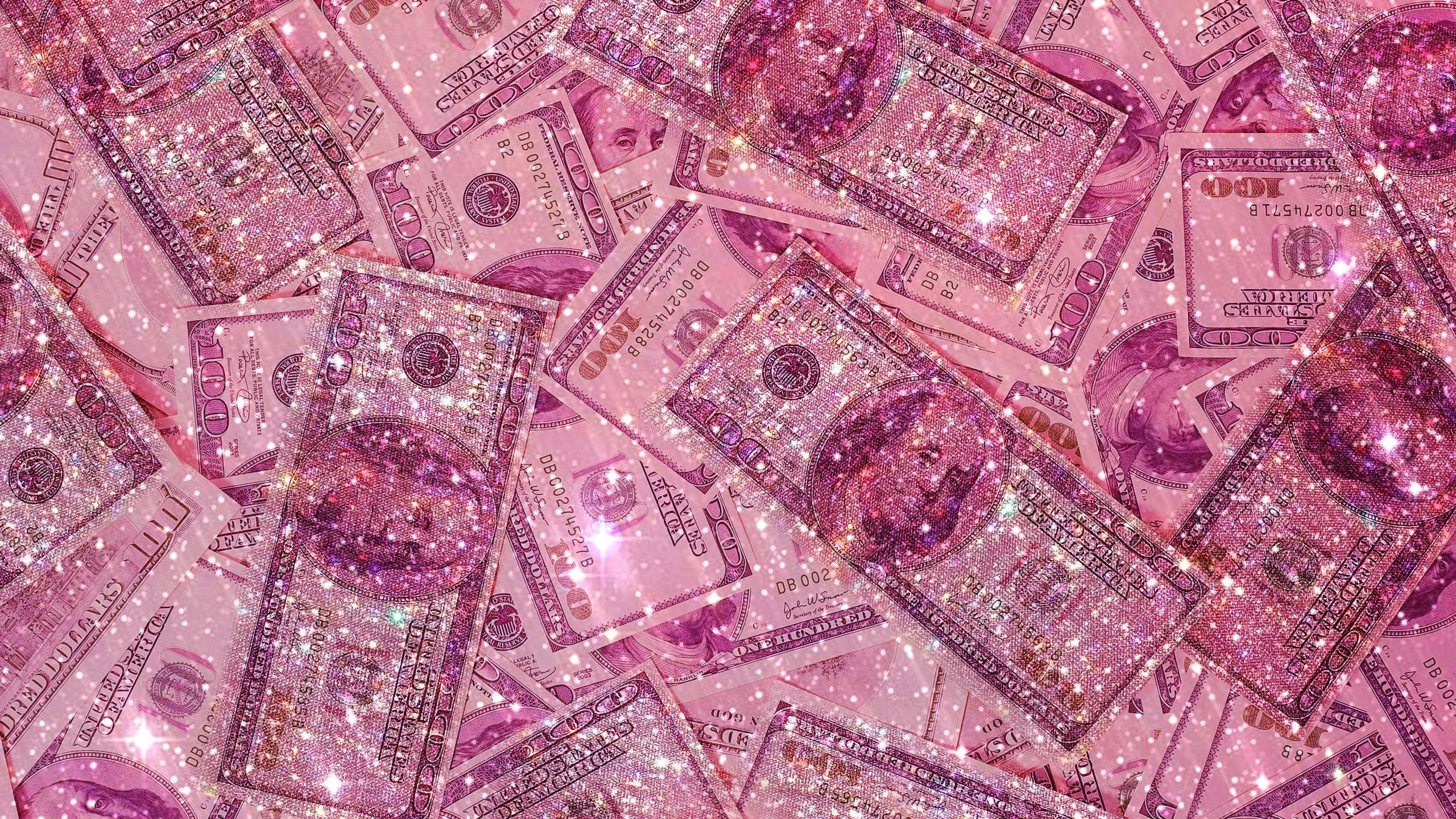 baddie aesthetic, glitter, pink-tinted, 2K Desktop Wallpaper