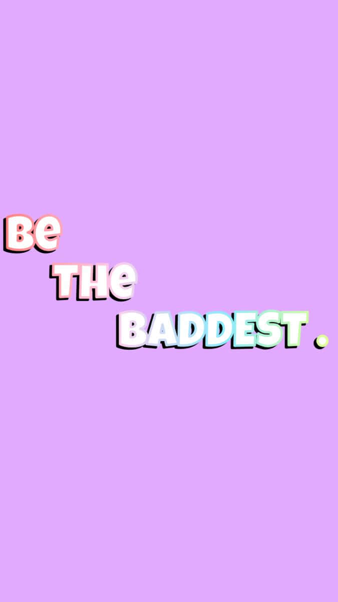 Baddie iPhone, lavender, 3d text, SD Phone Wallpaper