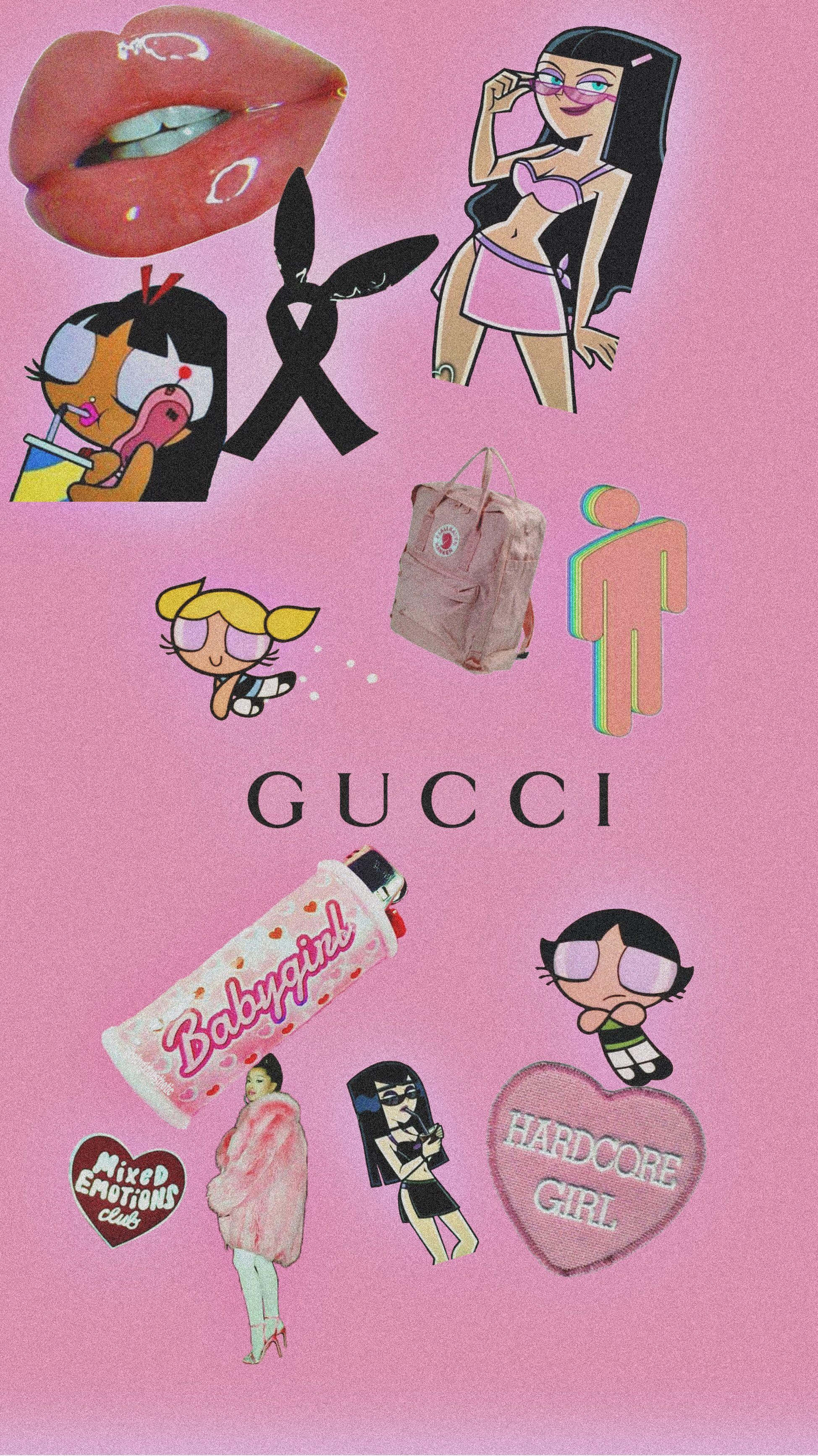 Baddie Cartoon Girl Characters, iPhone, vibrant pink, 2K Phone Wallpaper